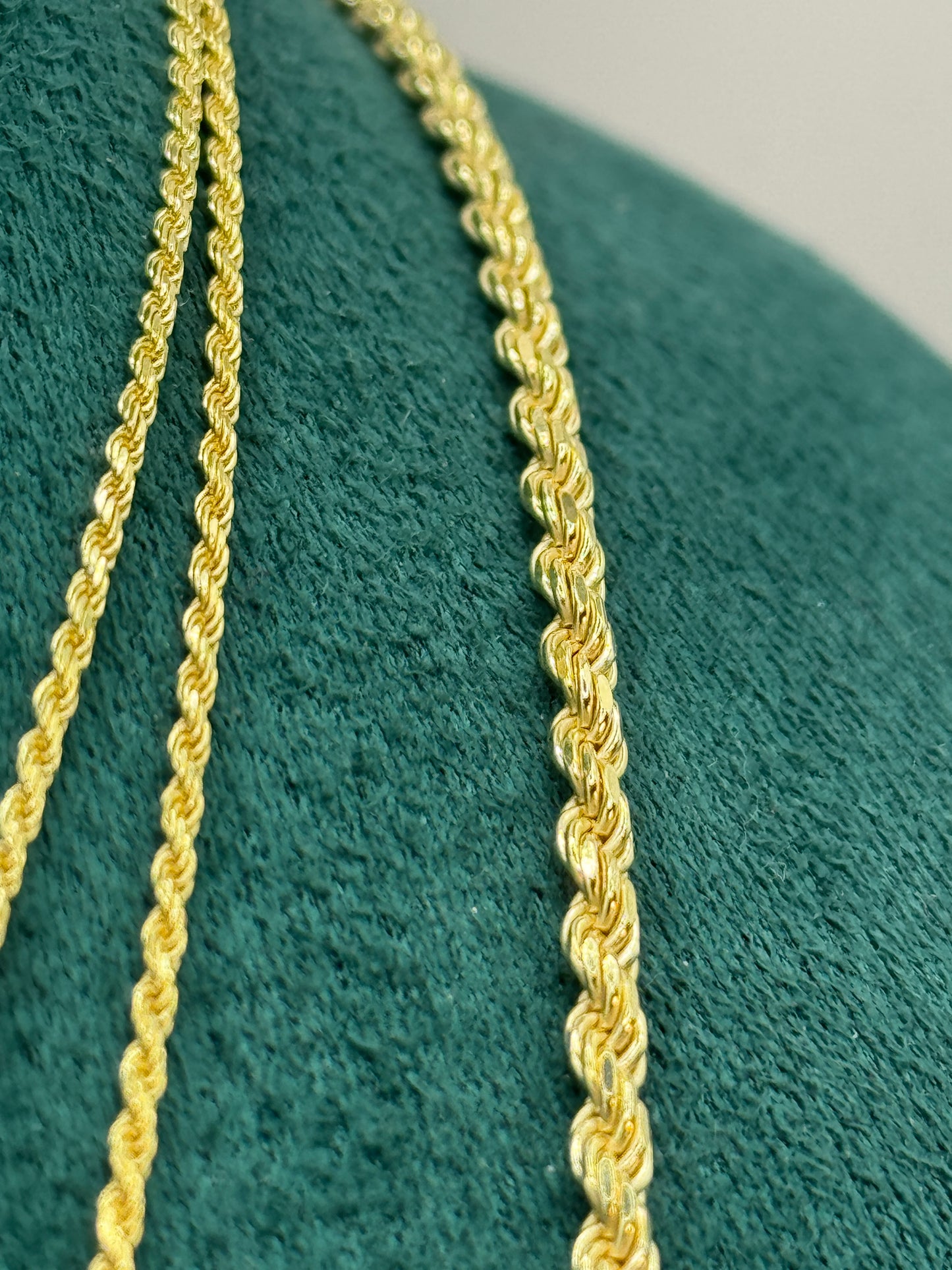 925 silver gold plated rope chain necklace unisex