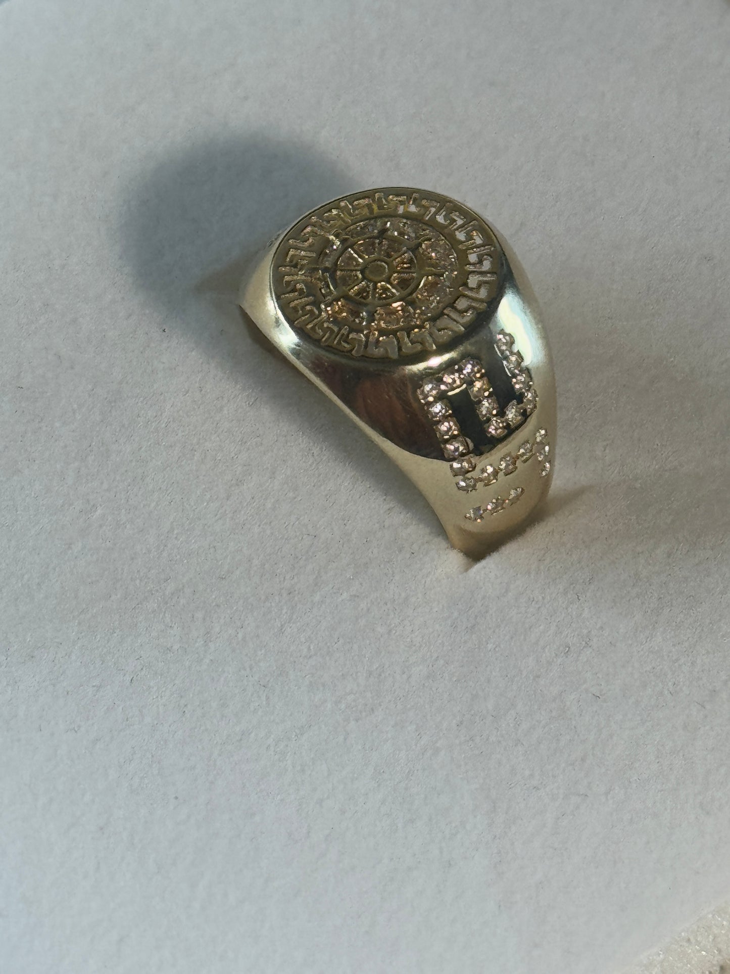 14K Gold Nautical Zircon Ring