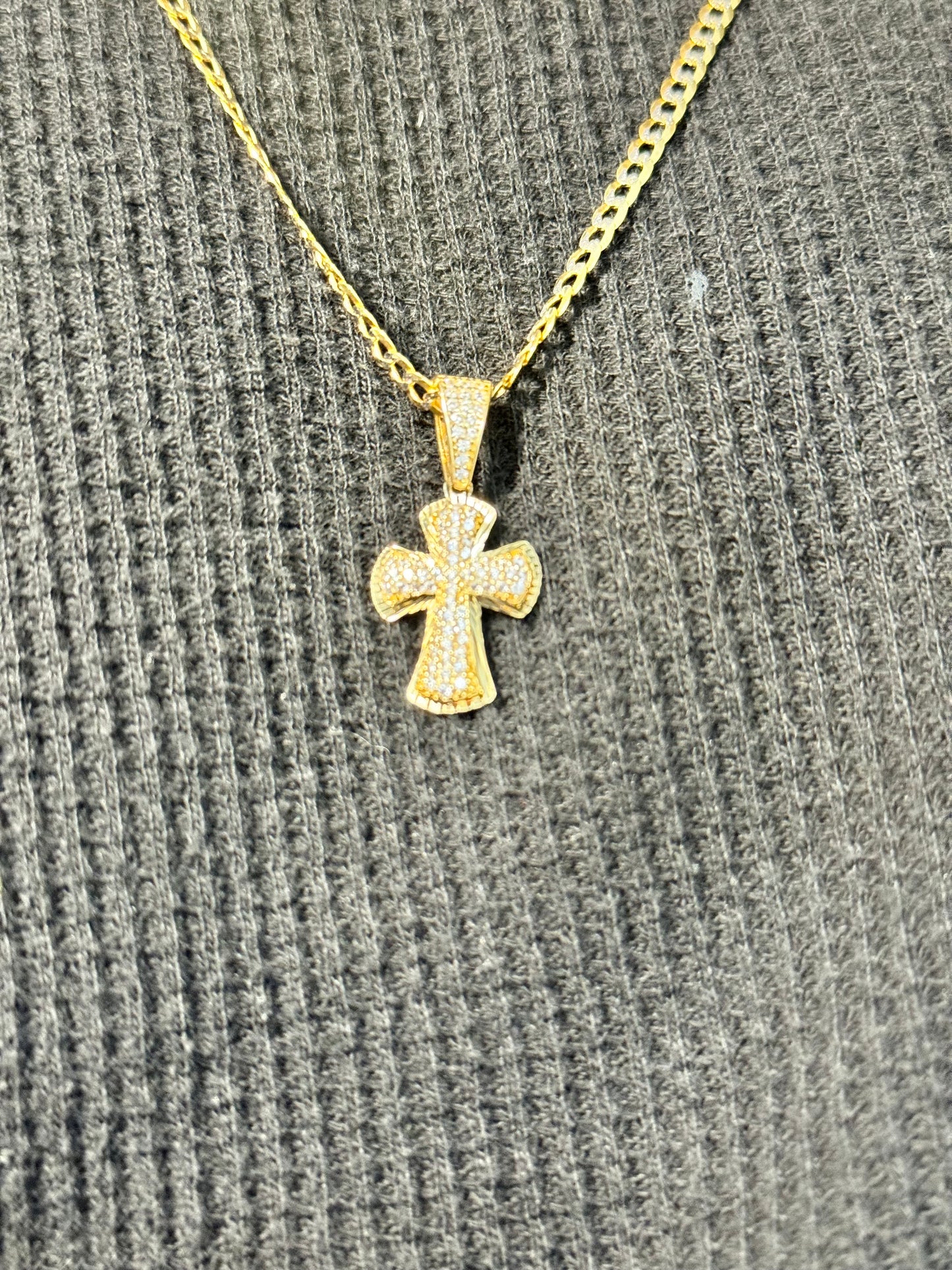 14k Gold  cross pendant