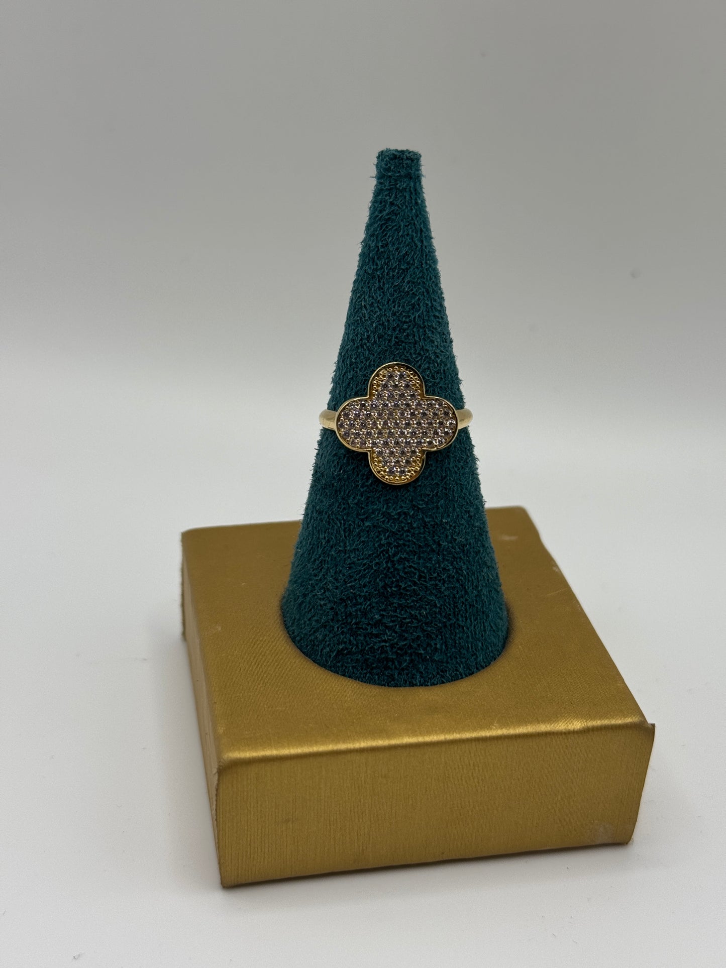 14k Gold ZC cross ring for women