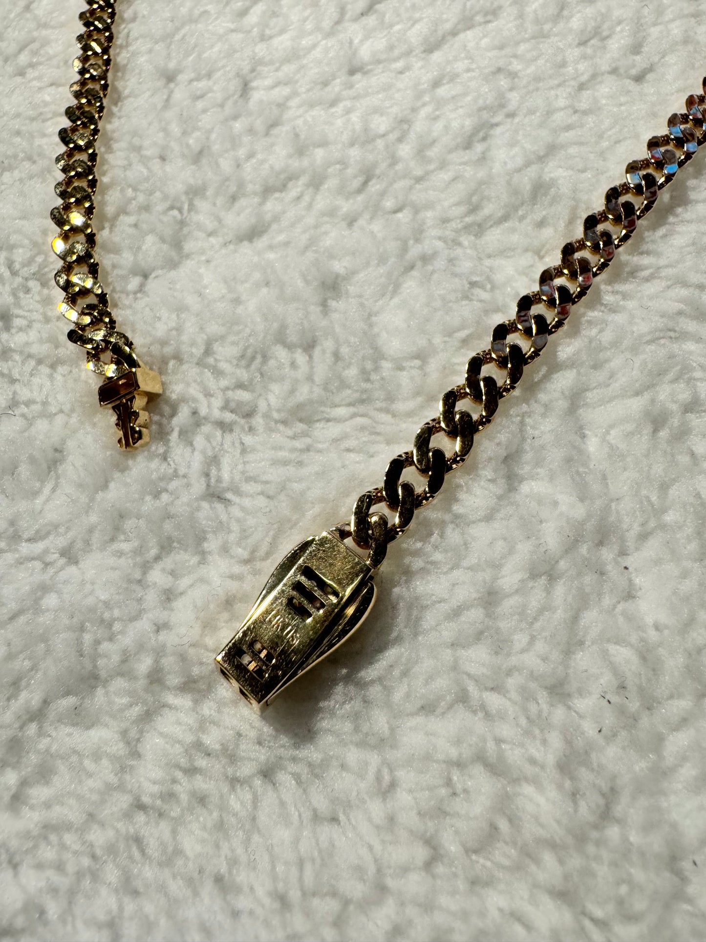 14k gold necklace Chain semi solid chain 18” inch for men