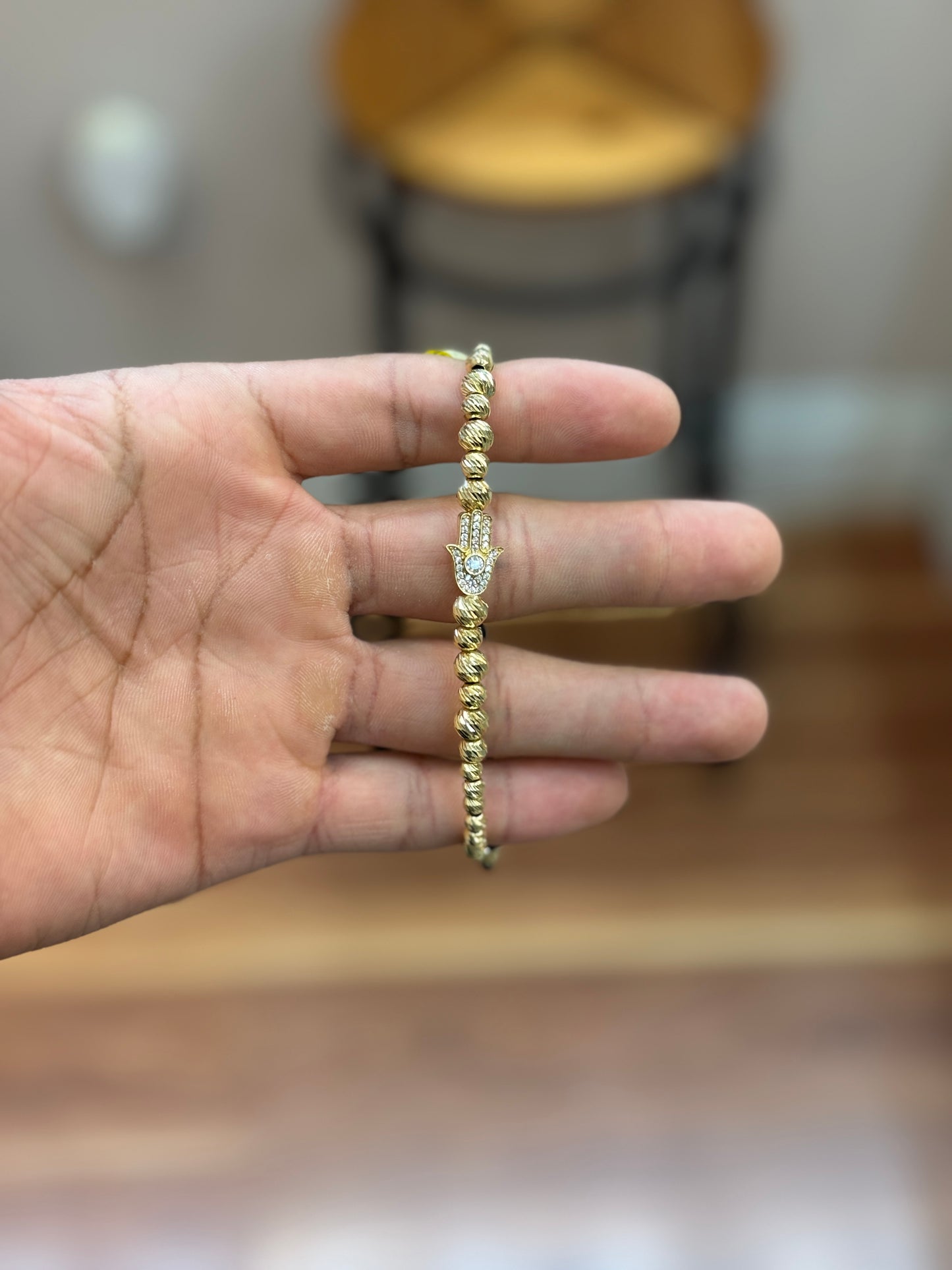 14K Gold Bead Bracelet 7” inch bracelet