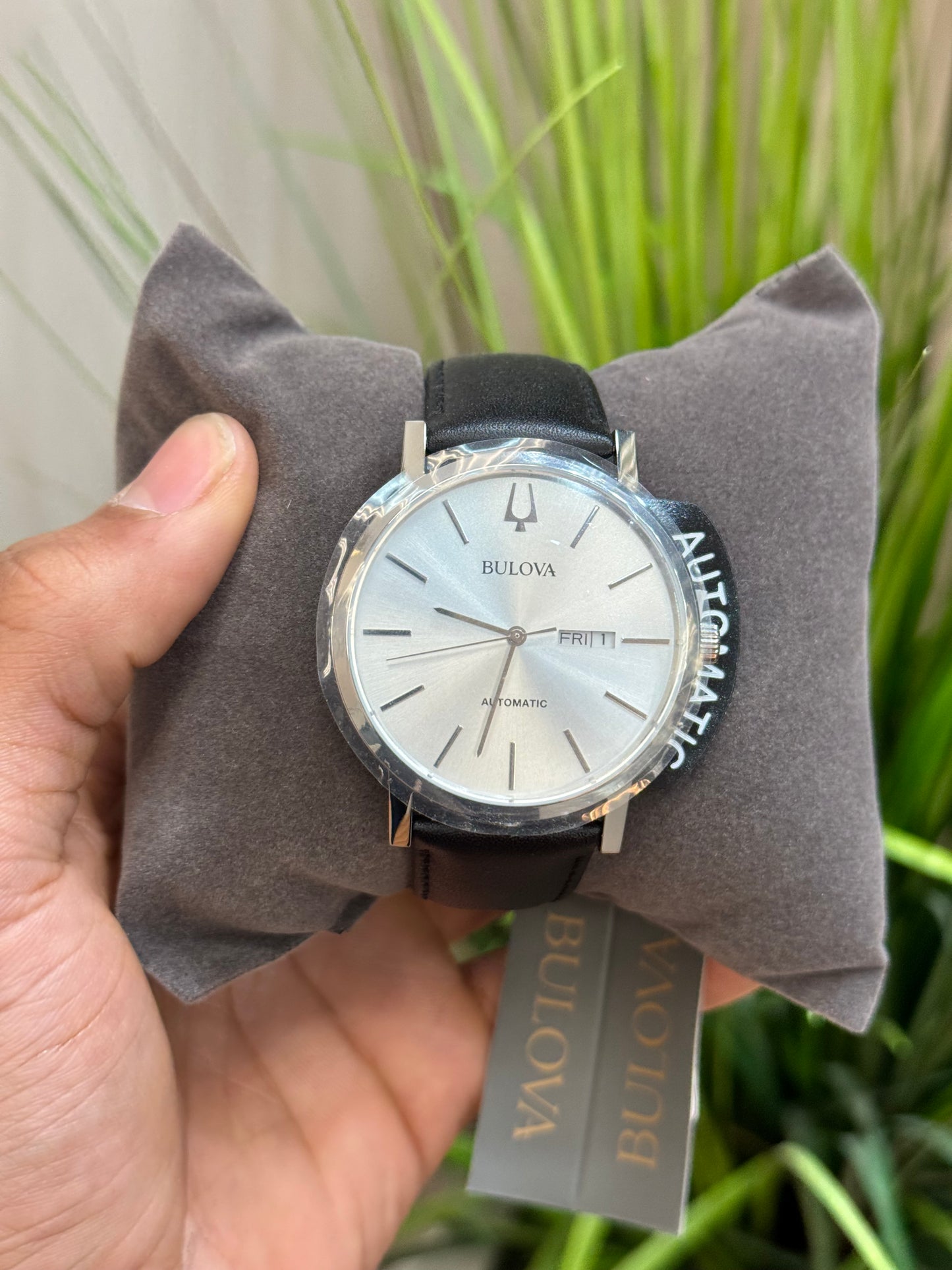 Bulova American Clipper 96C130 Automatic Silver Dial Date Day Indicator Watch