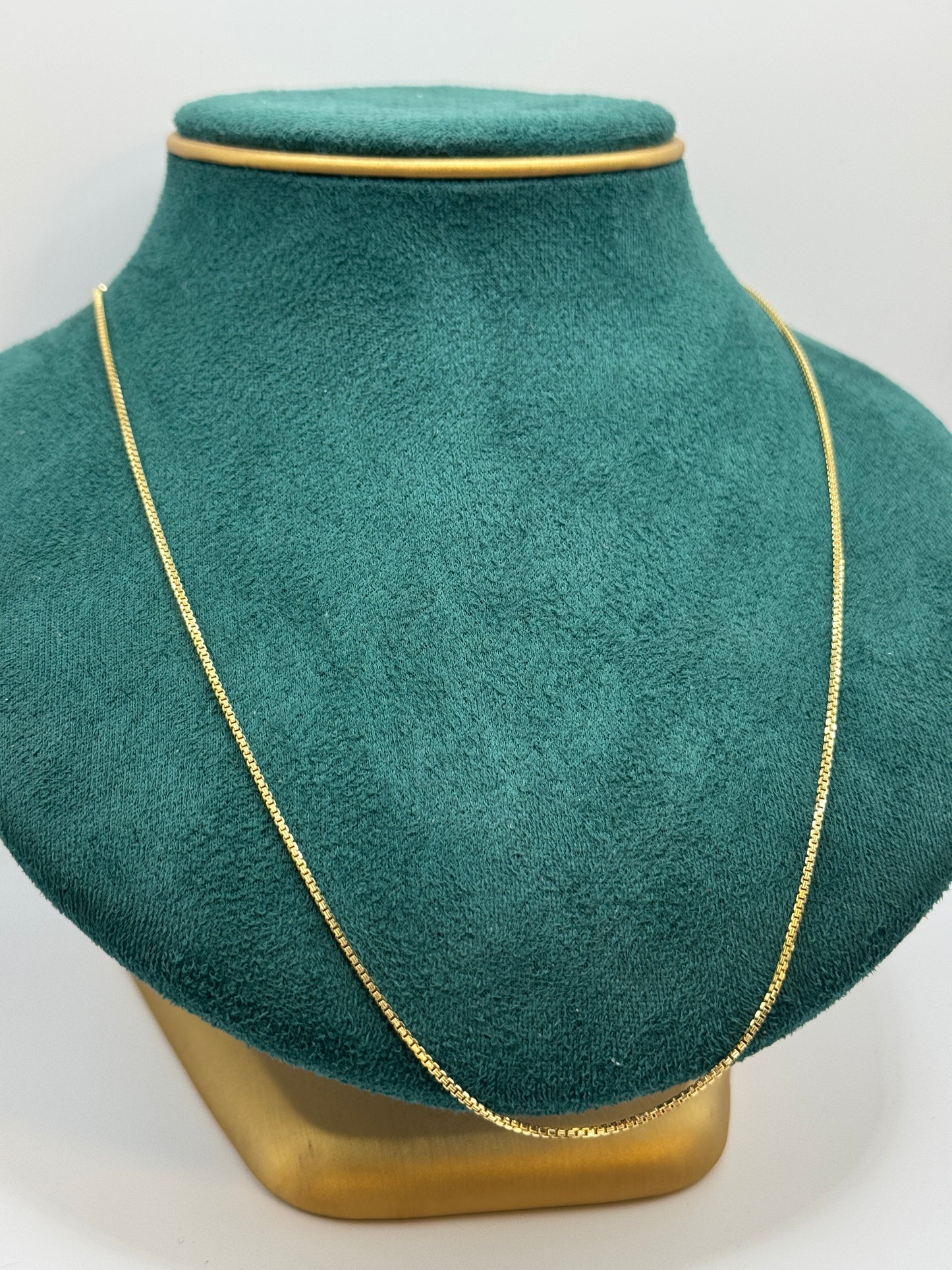 14K Gold Box Chain necklace– 24 Inches unisex