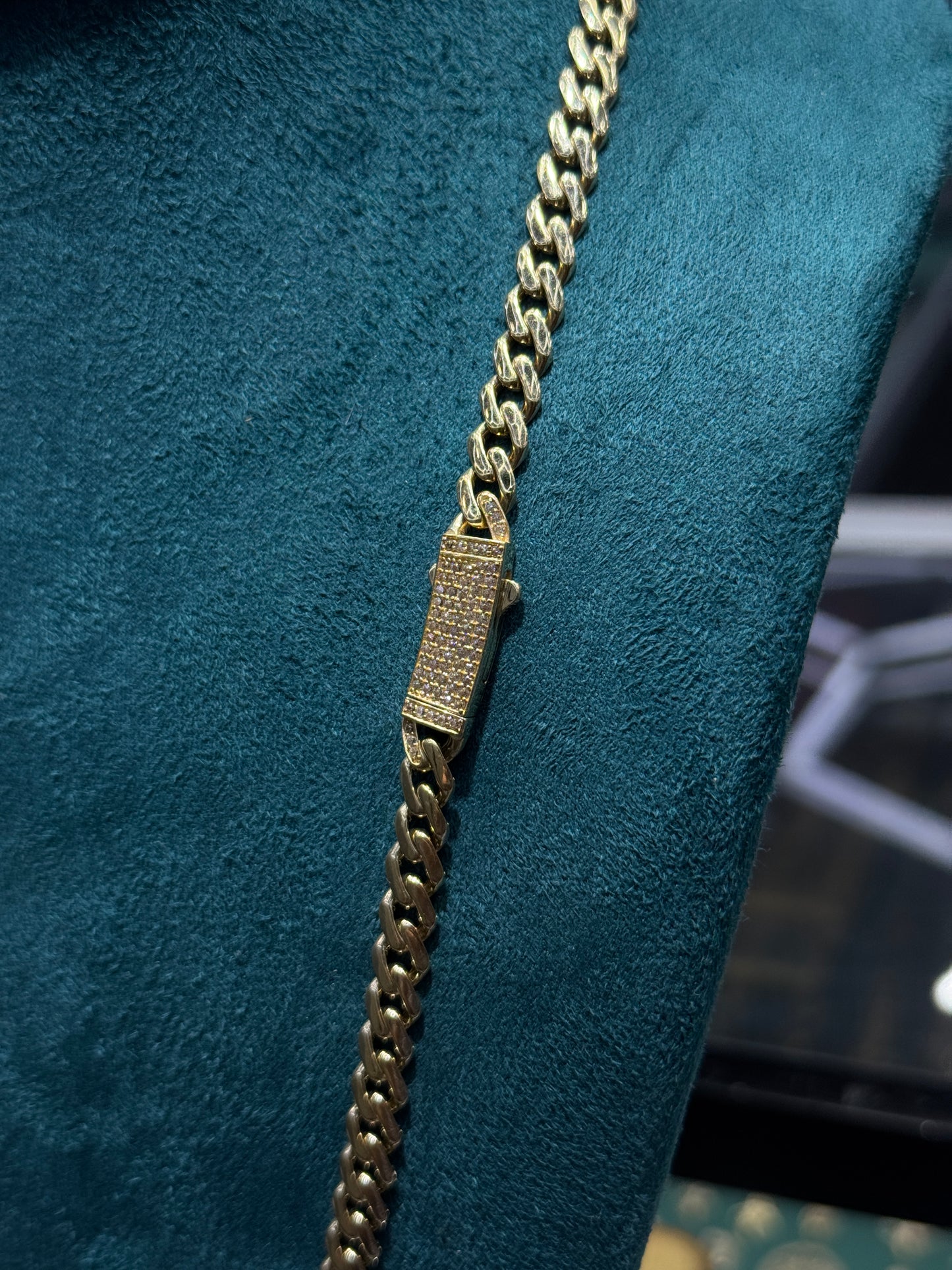 14K Gold 6.5mm Hollow Cuban Link – For Men, Lightweight Comfort