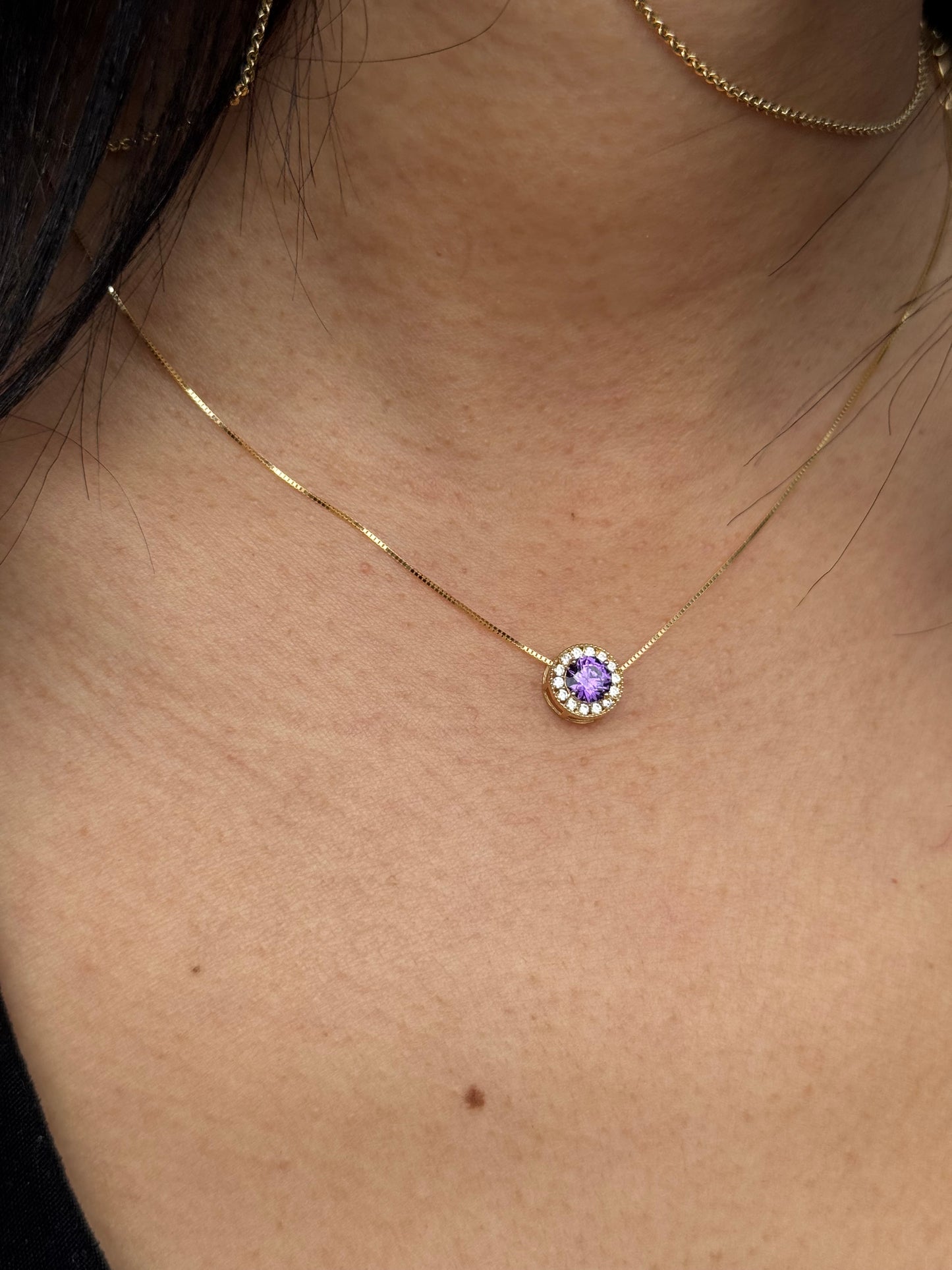 14k gold Box chain necklace for women 16” inches