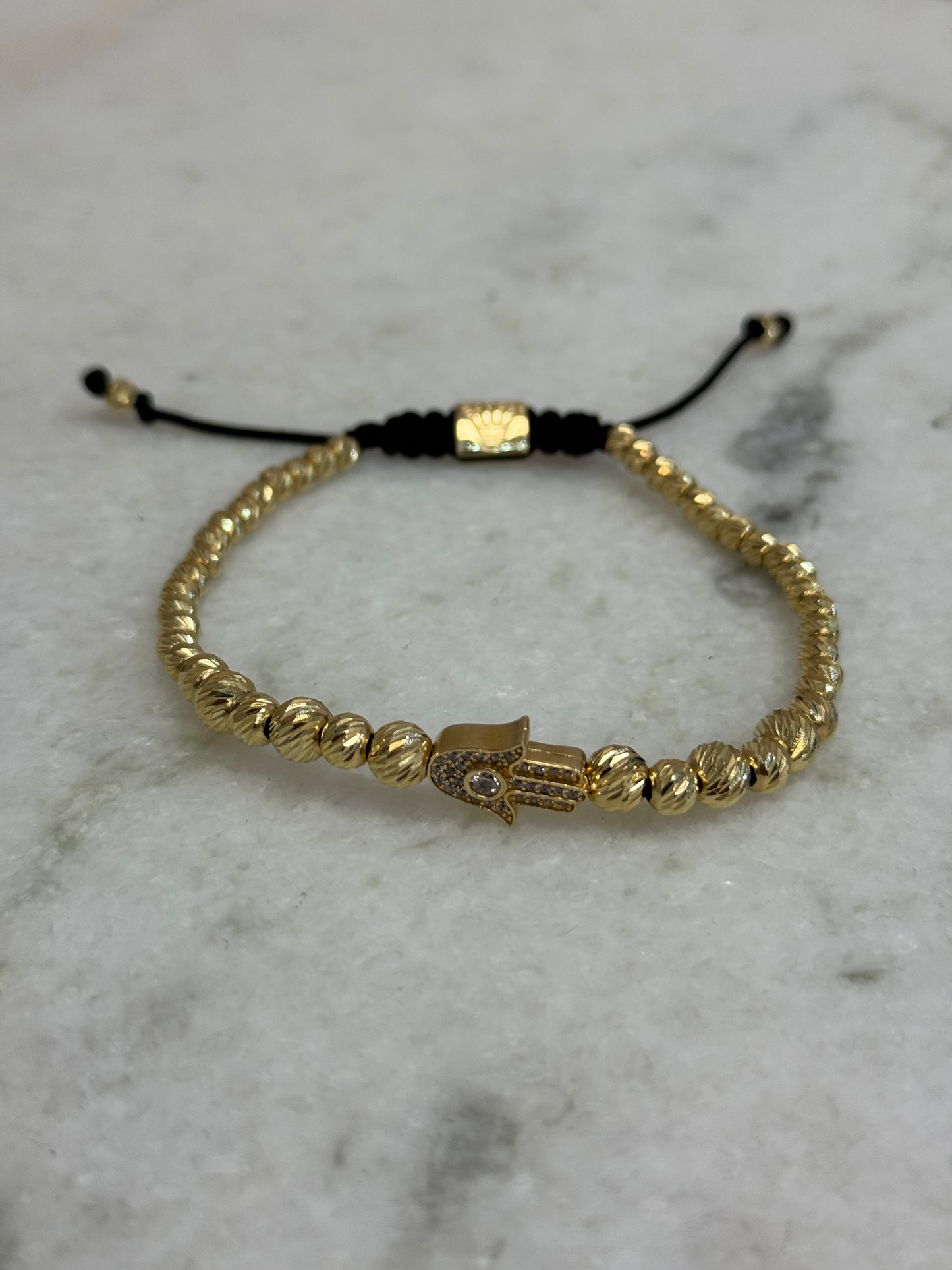 14K Gold Bead Bracelet 7” inch bracelet