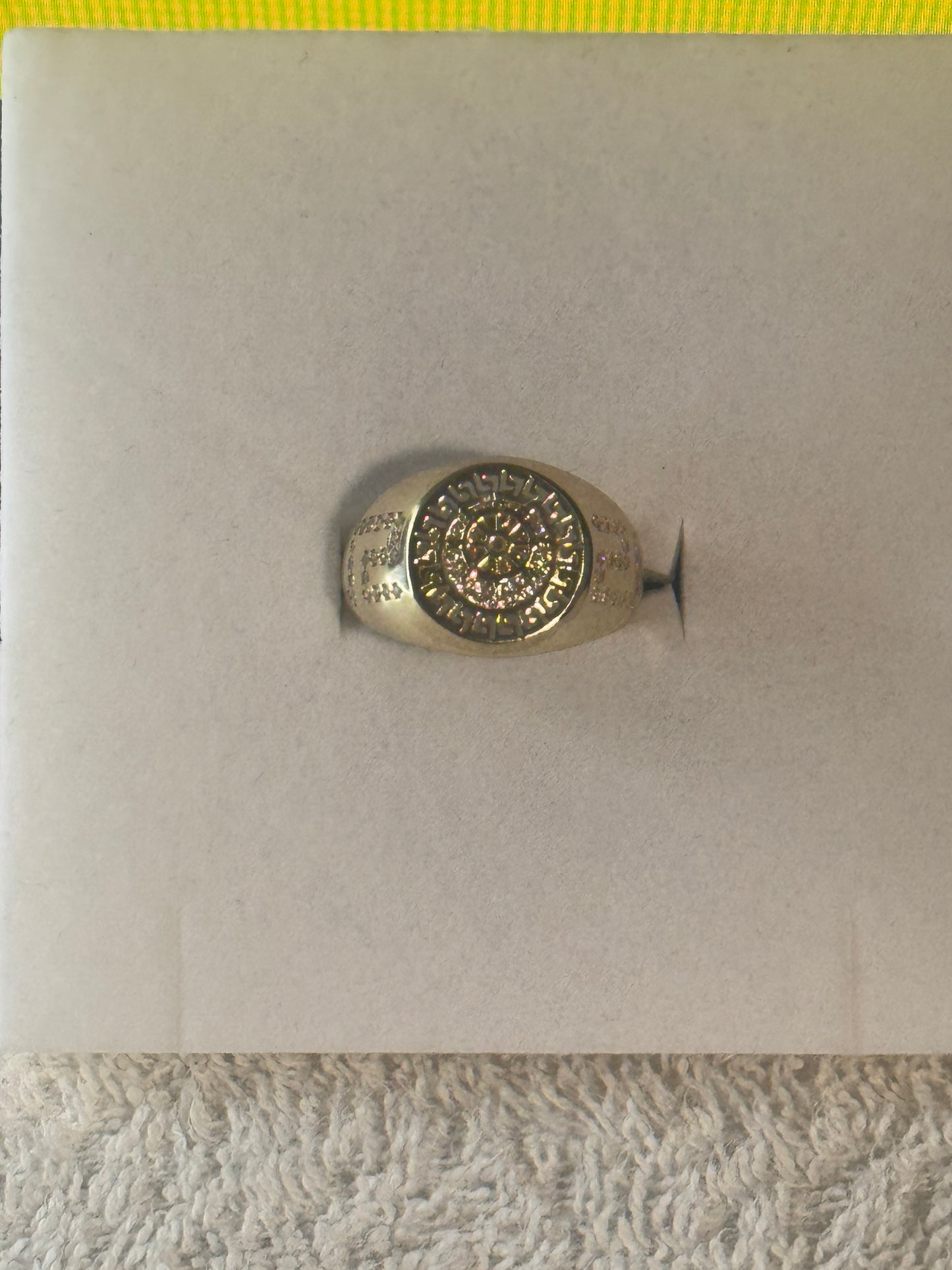14K Gold Nautical Zircon Ring