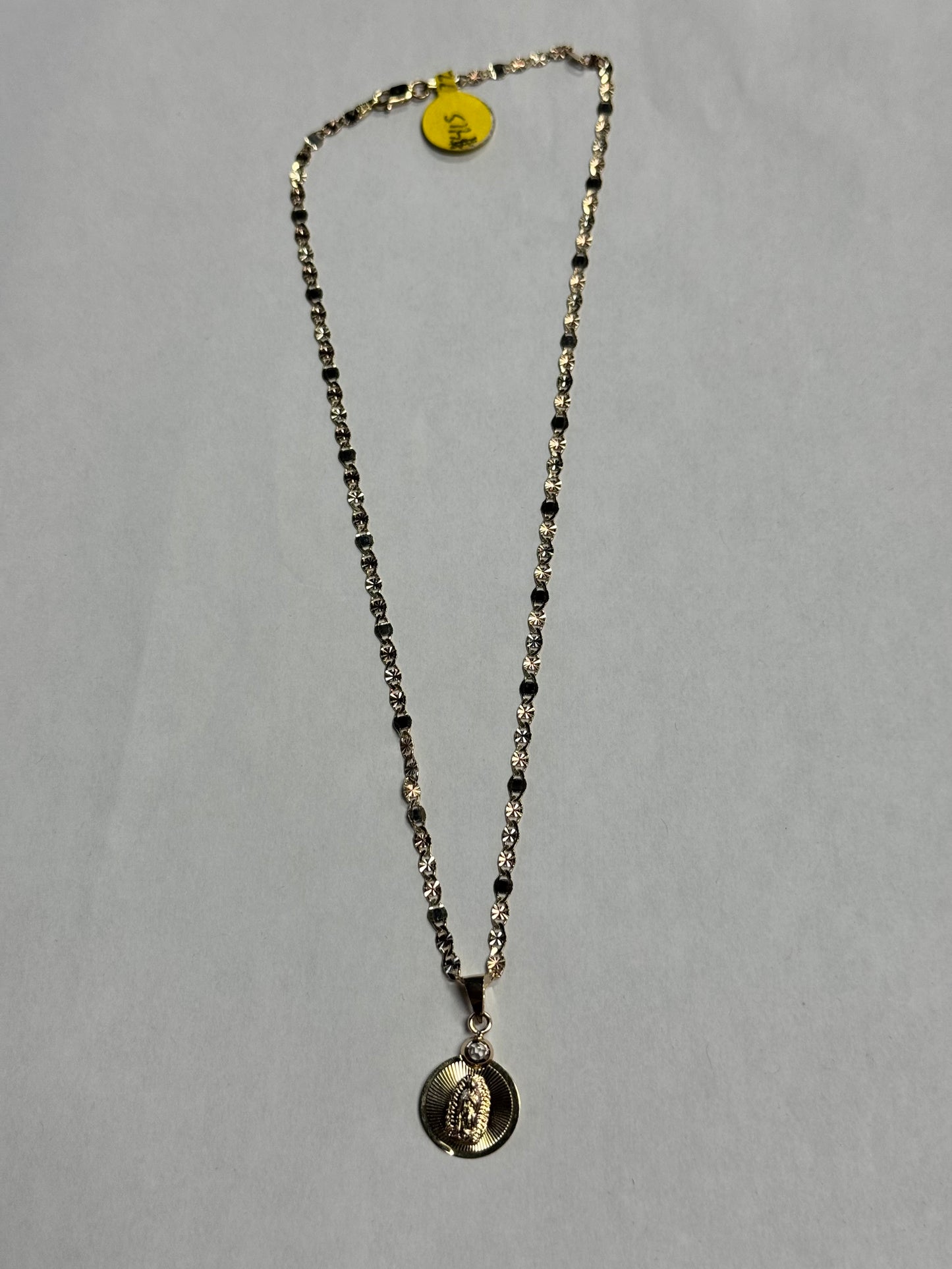 14K Gold 3-Tone Virgin Mary Necklace – A Divine Statement of Faith