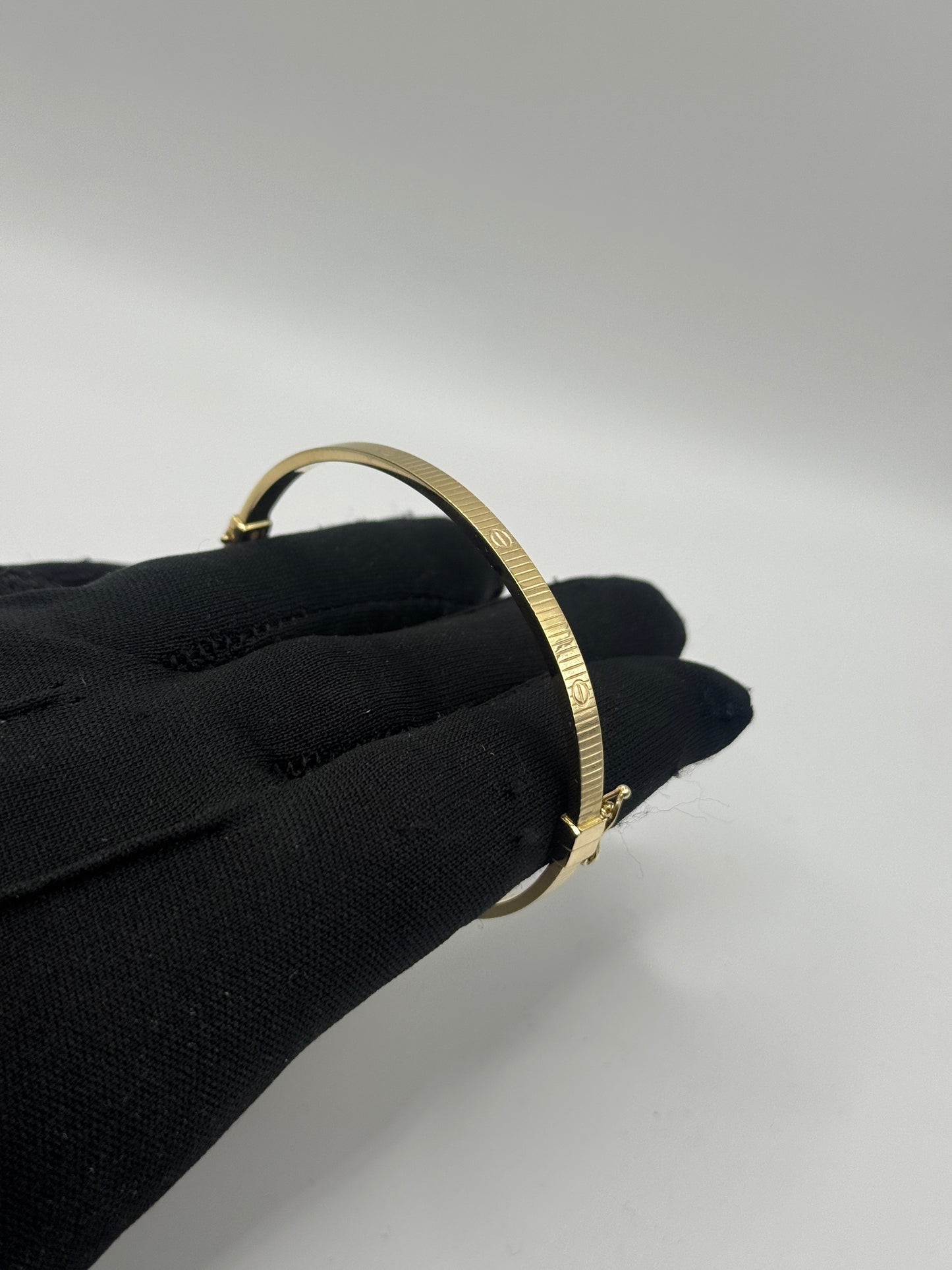 14k gold love bangle bracelet for women 7.5”