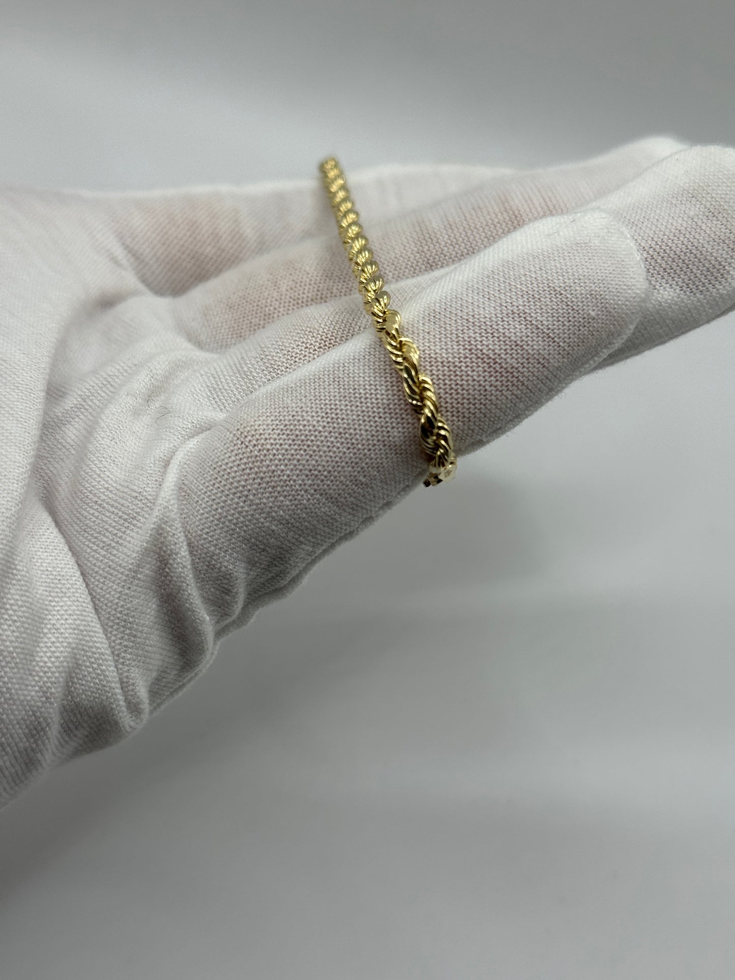 14K Gold Rope Bracelet for Men – 3.4mm