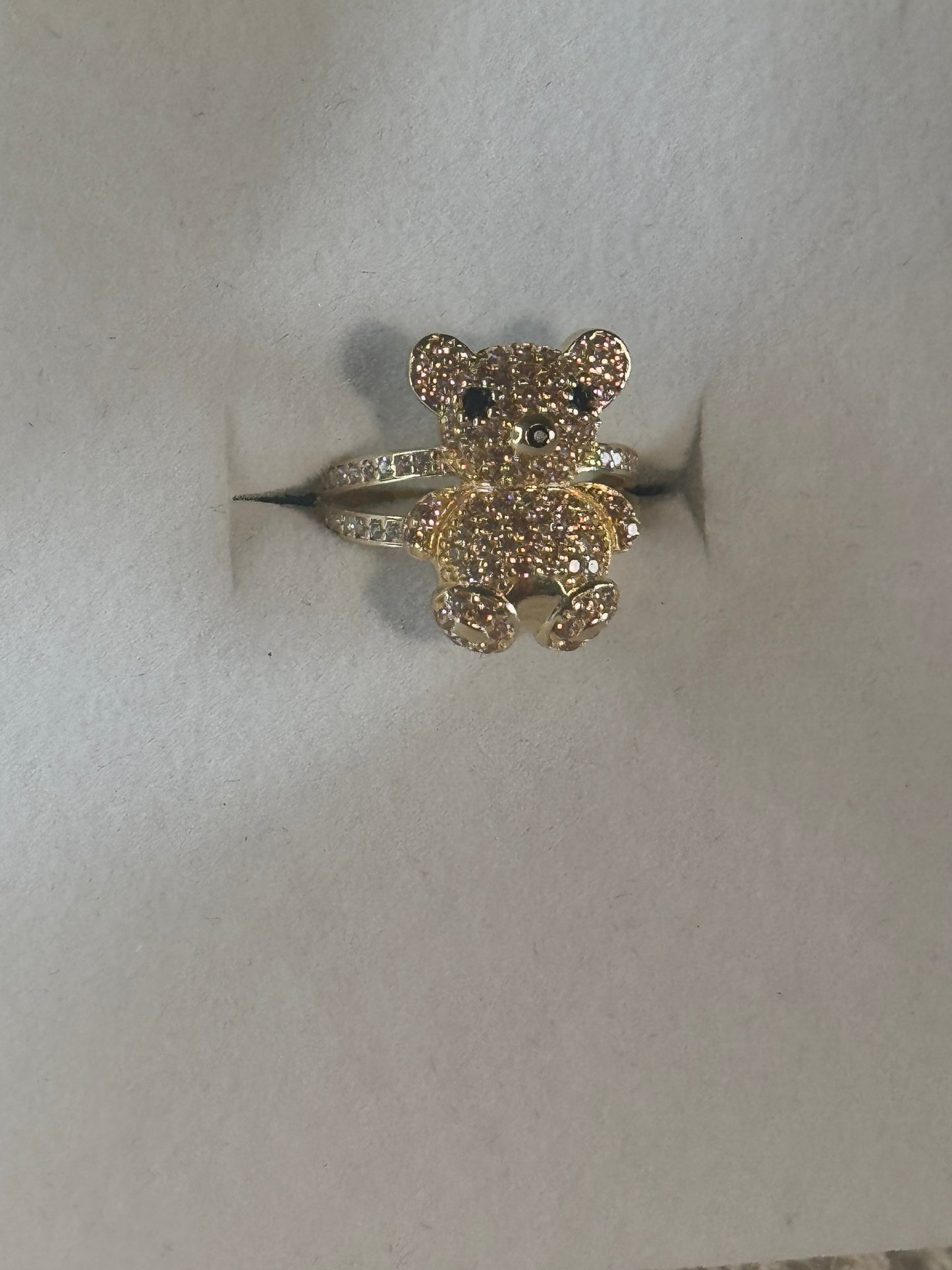 14K Gold Teddy Bear Ring for women