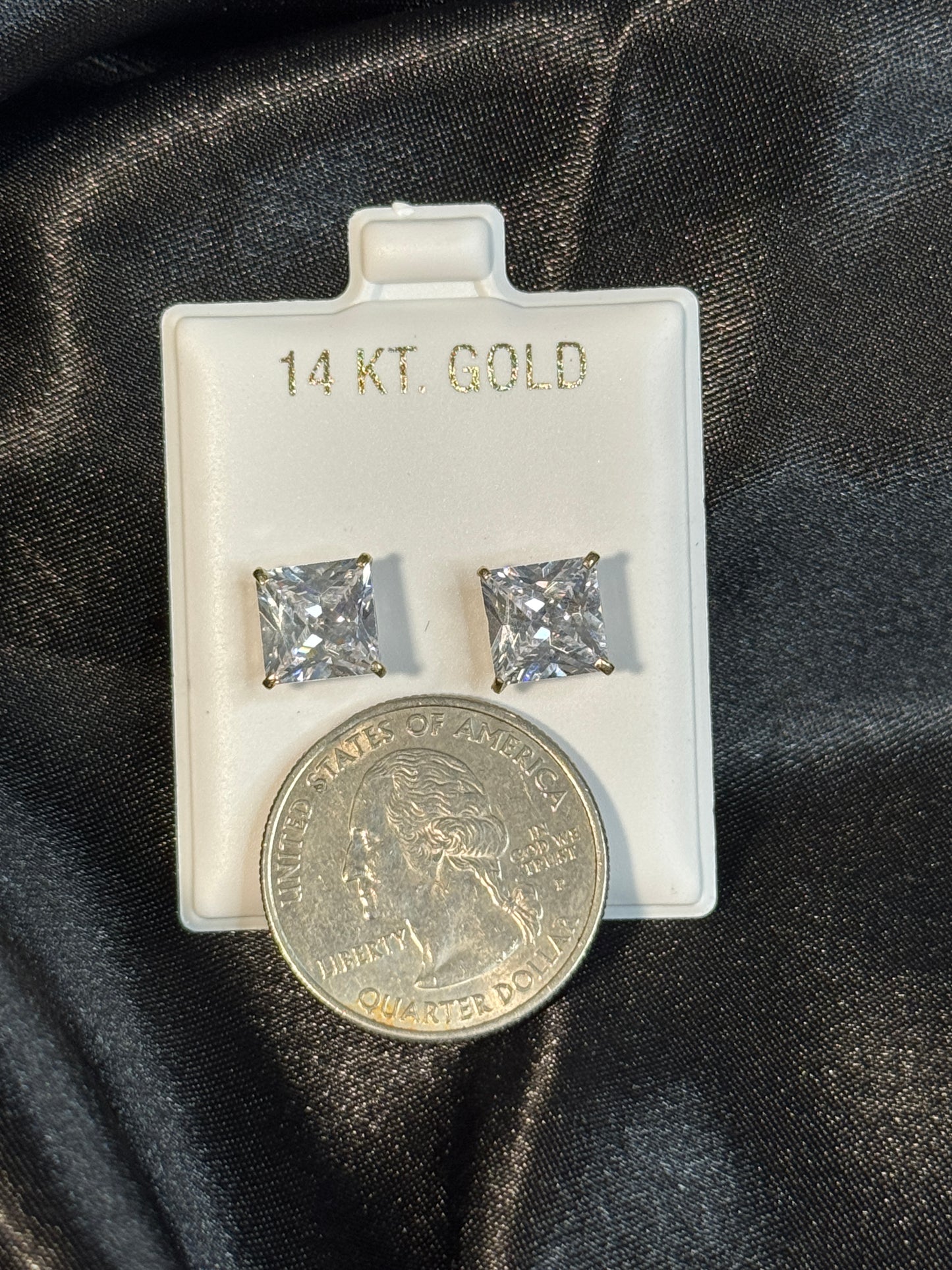 14K Yellow Gold 8mm Stud Earrings for Men