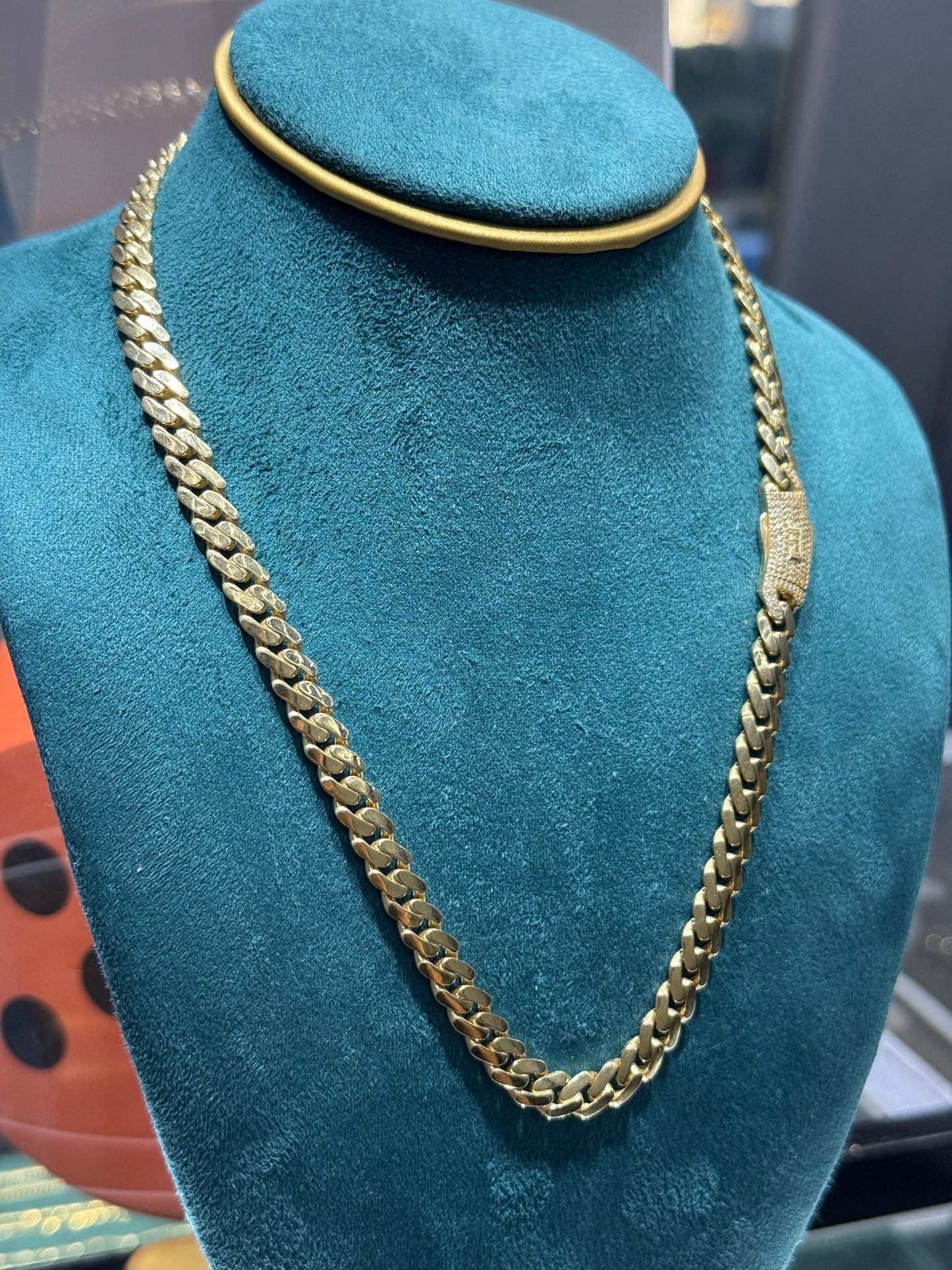 14K Gold 7.7mm Hollow Dubai Chain – 20” (Men’s)