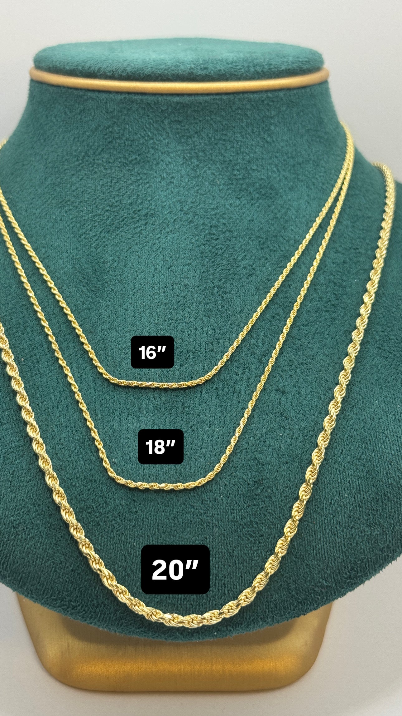 925 silver gold plated rope chain necklace unisex