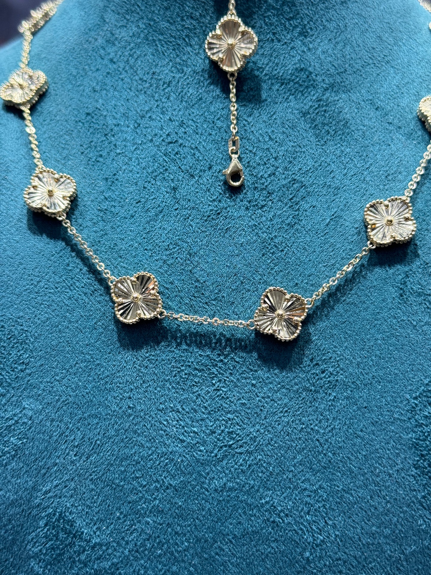14k gold clover necklace bundle for women 29.3g