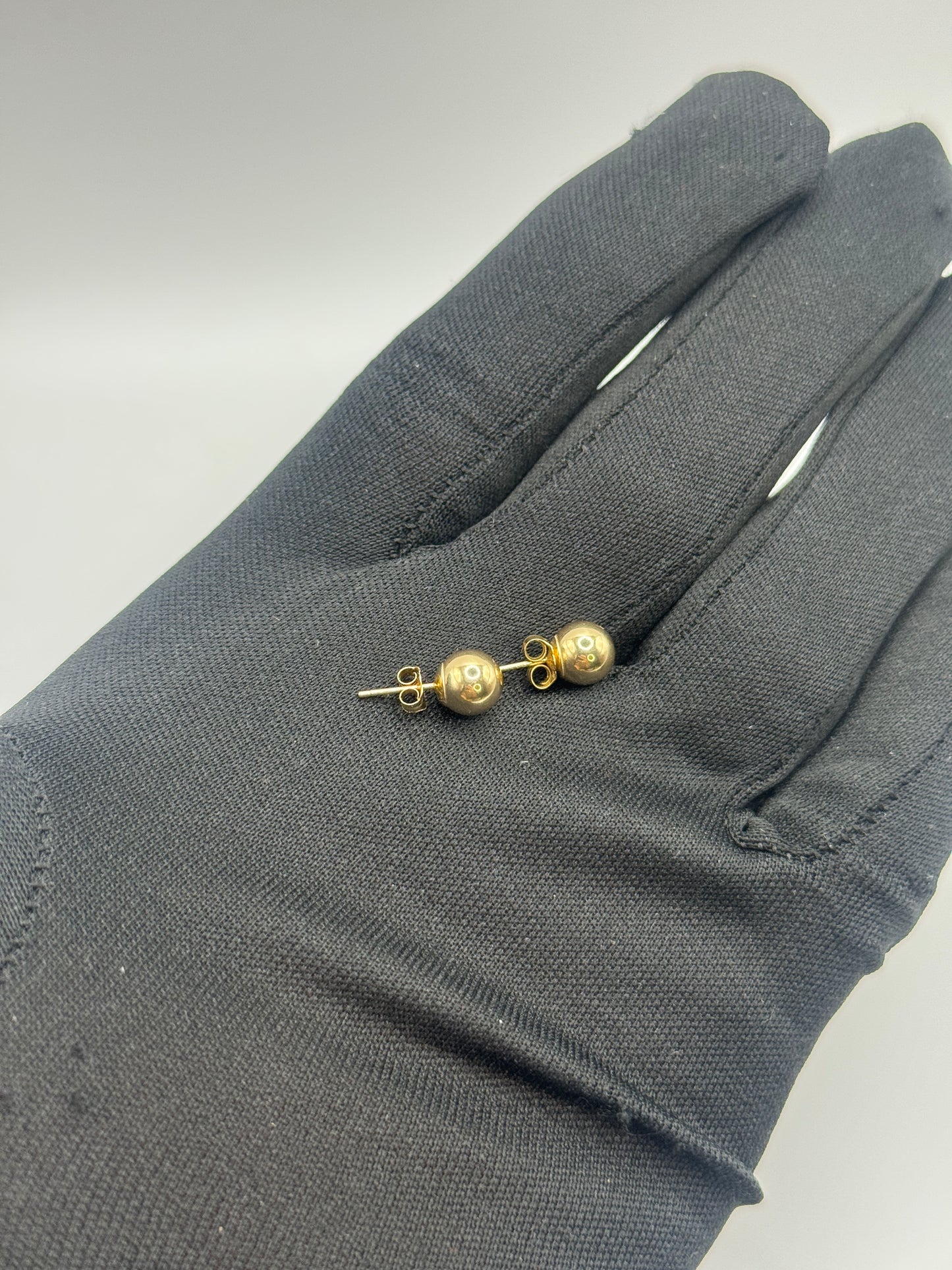 14K Gold Round Stud Earrings for Women ✨