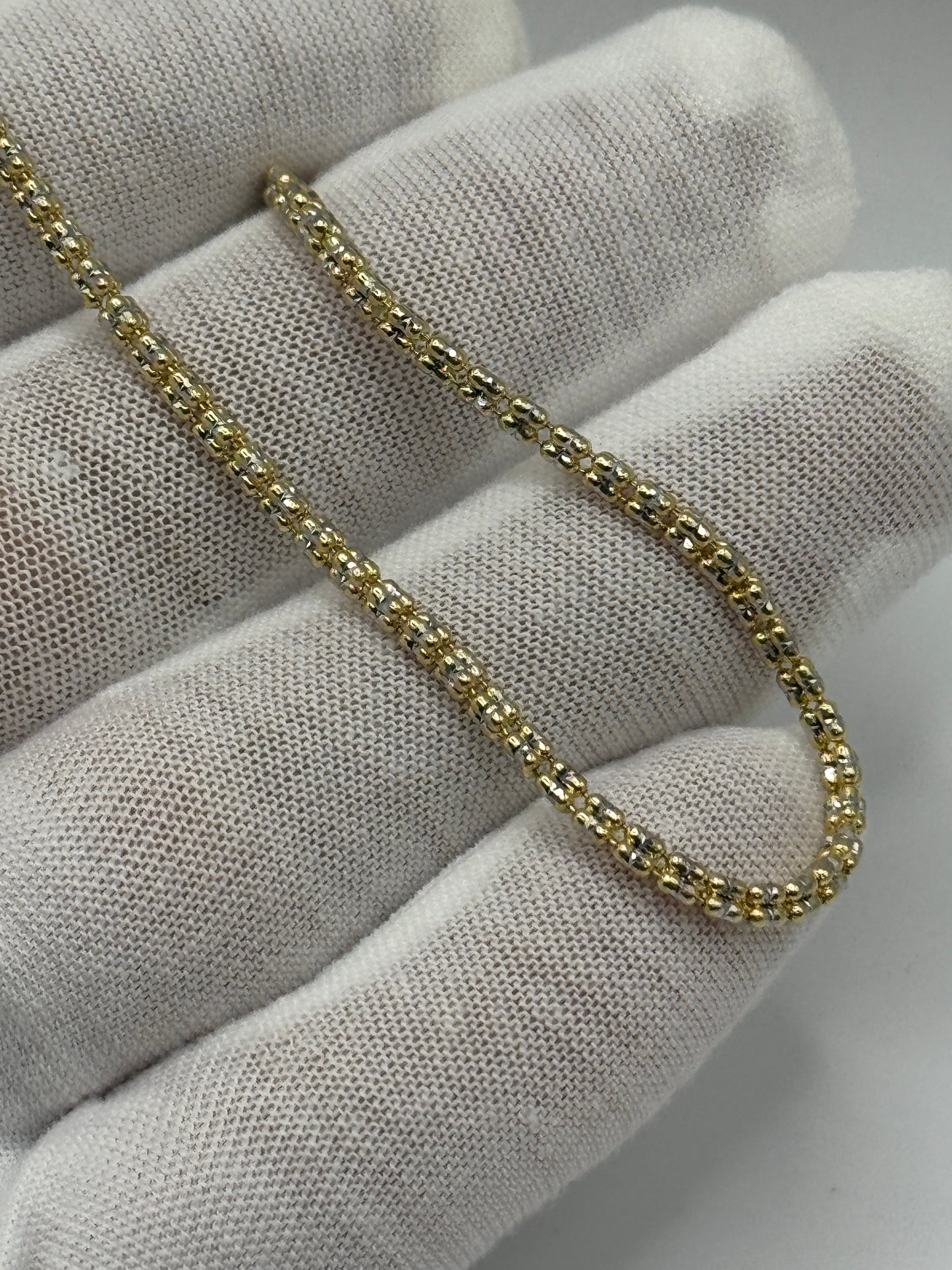14k gold ice bracelet for women 8” long