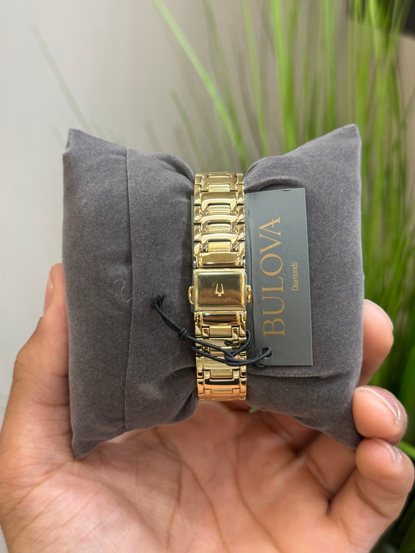 Bulova Women's Diamond Accent Gold-Tone Stainless Steel Bracelet Watch 33mm