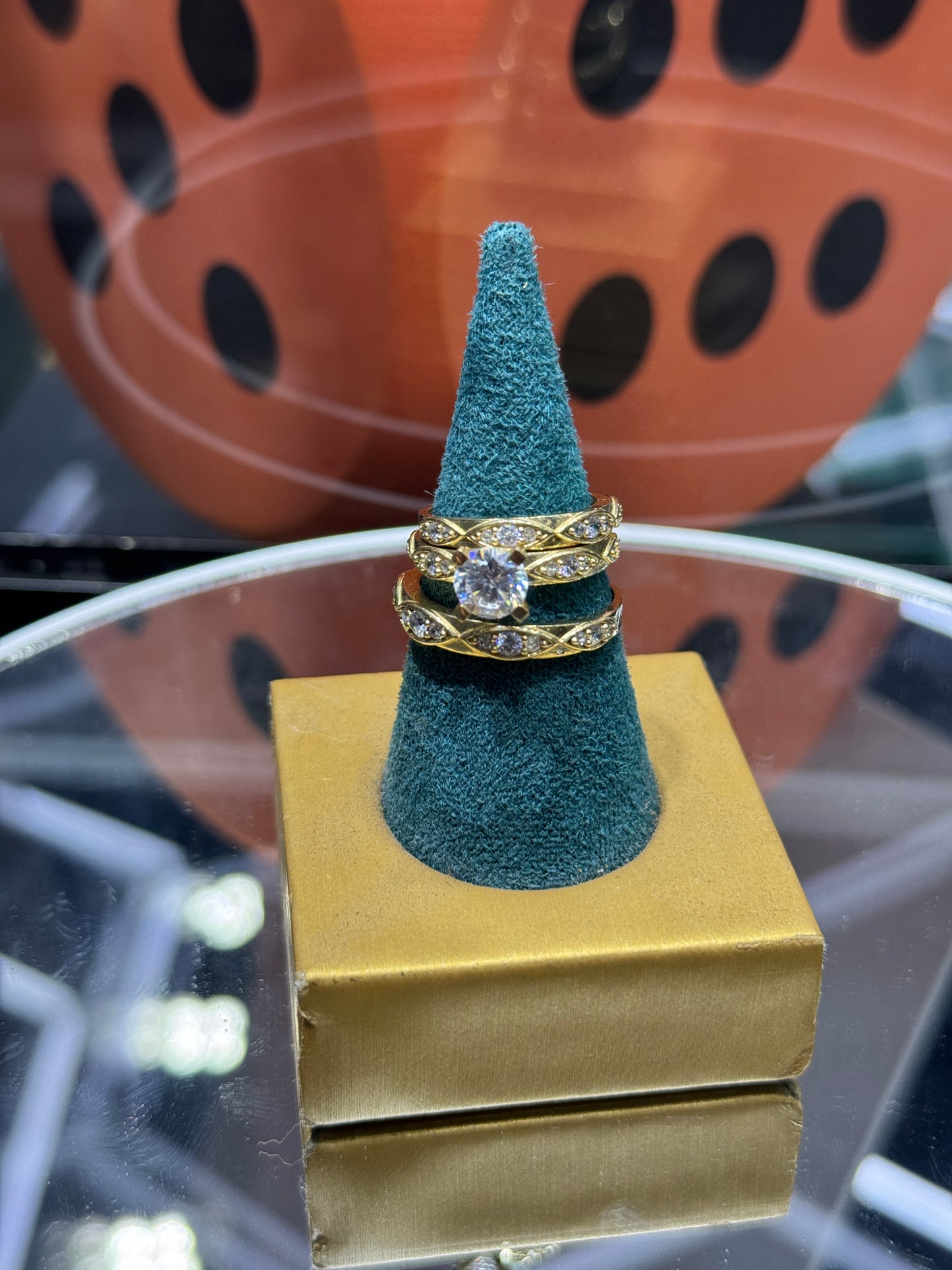 Trio ZC Wedding Ring Set  Love in 14K Gold