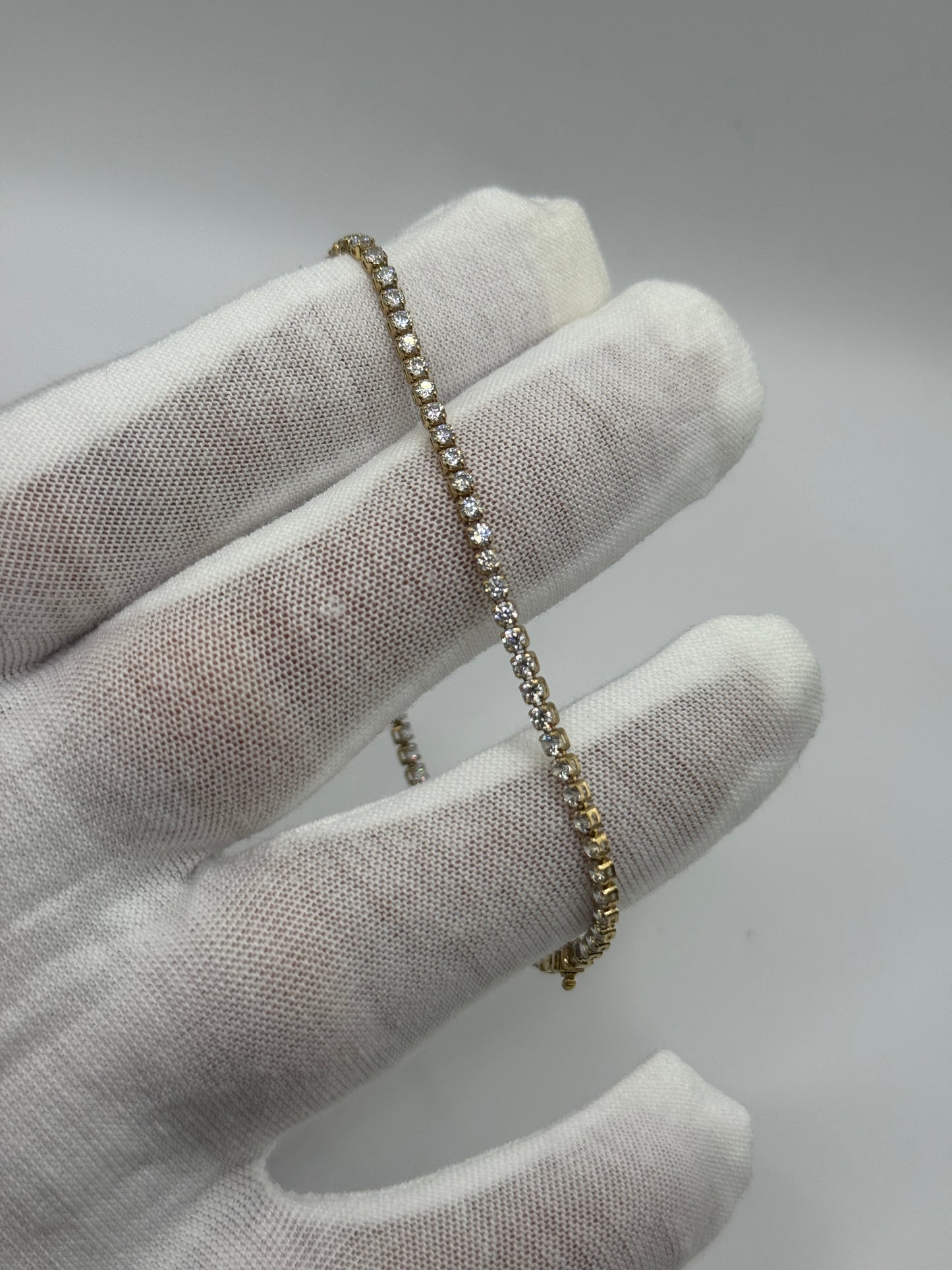 14k gold tennis bracelet for women 8”long