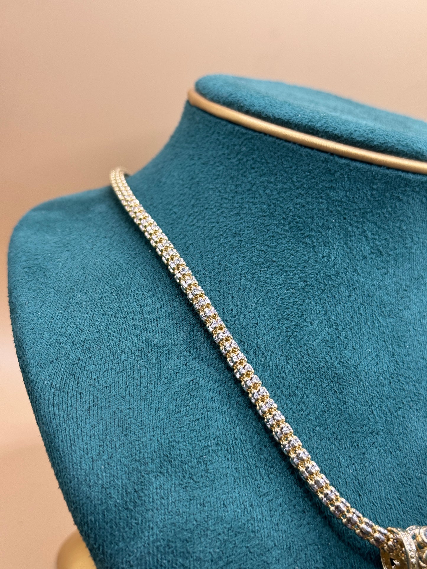14K Gold Diamond Cut Ice Chain 24” with Jesus Face Pendant – Heavy 44g Real Gold Chain, Statement Jewelry