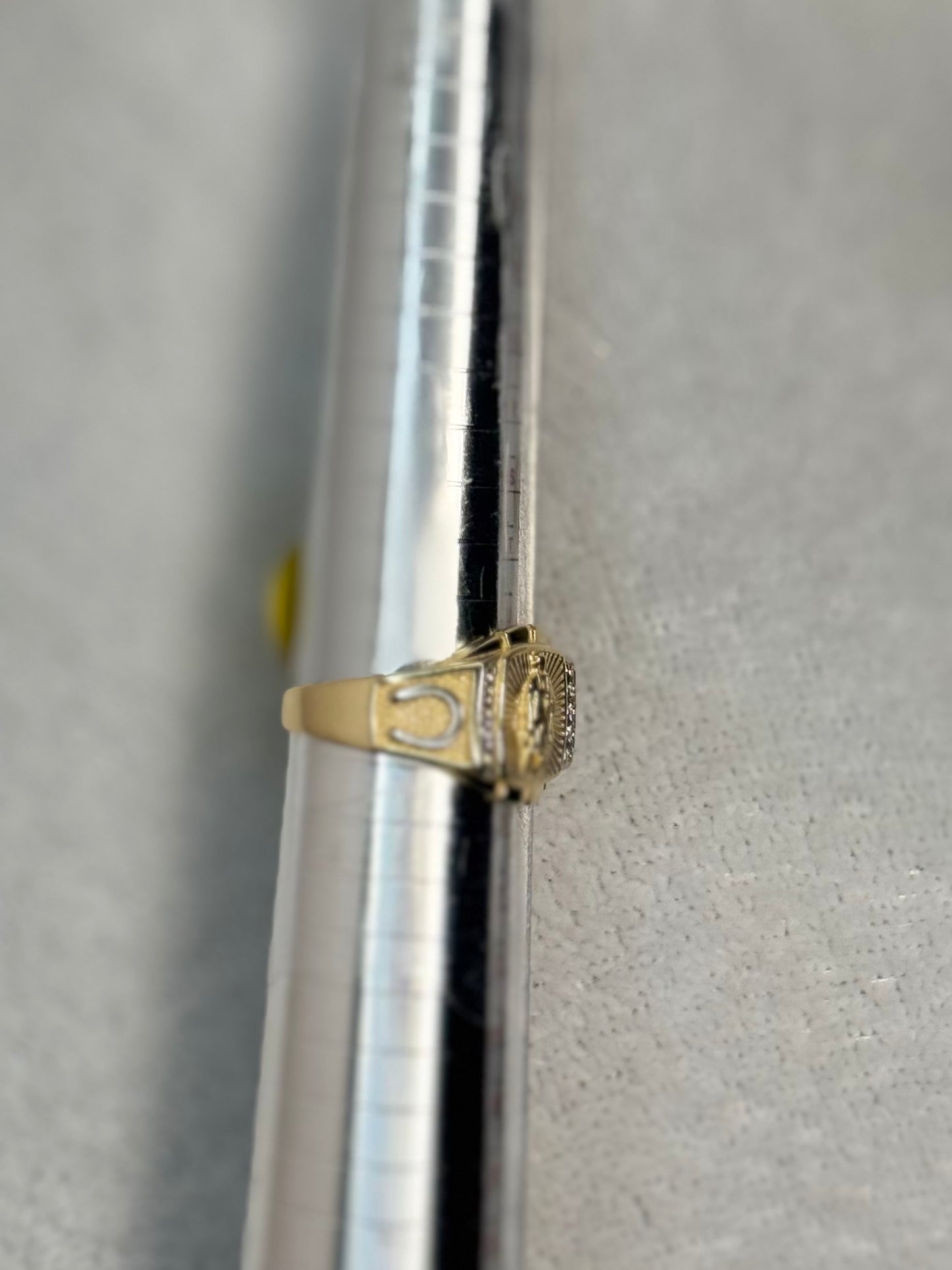 14k gold Virgin Mary ring for men size 10.5