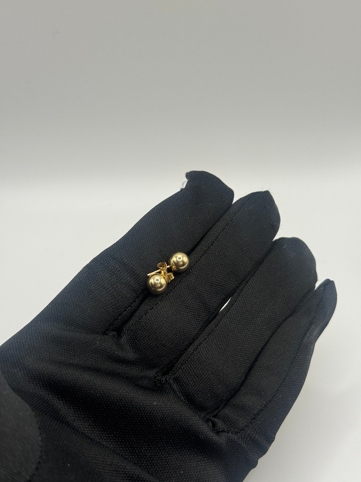 14K Gold Round Stud Earrings for Women ✨