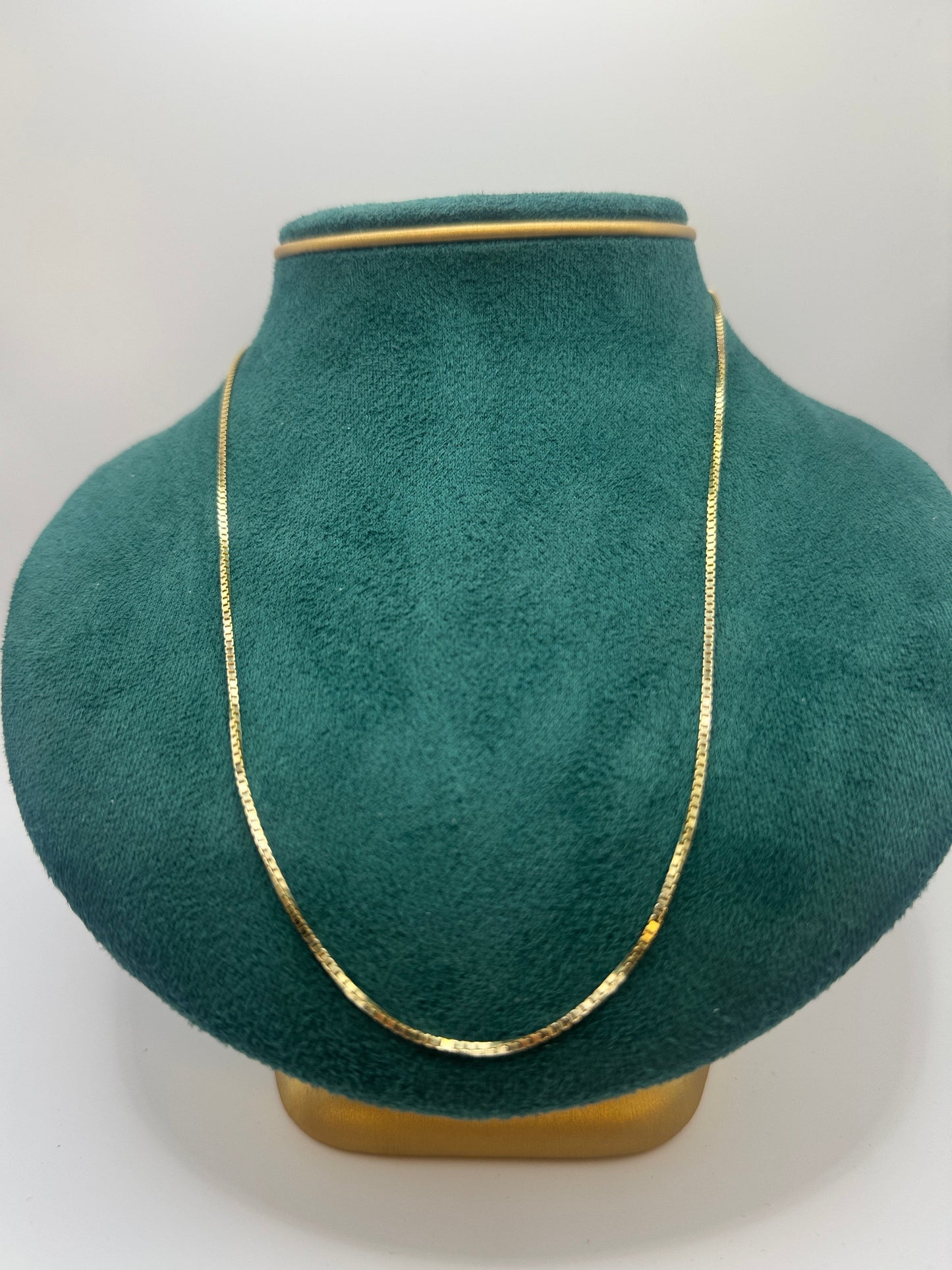 14K Gold Box Chain necklace– 20 Inches unisex