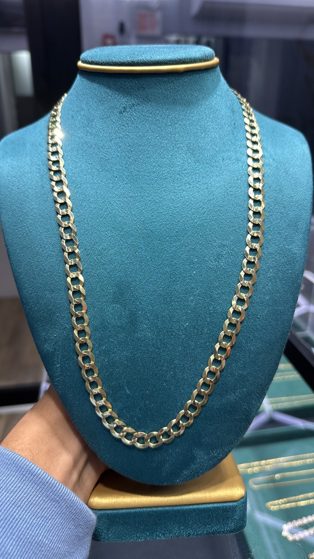 14K gold curb link chain 24” long for men