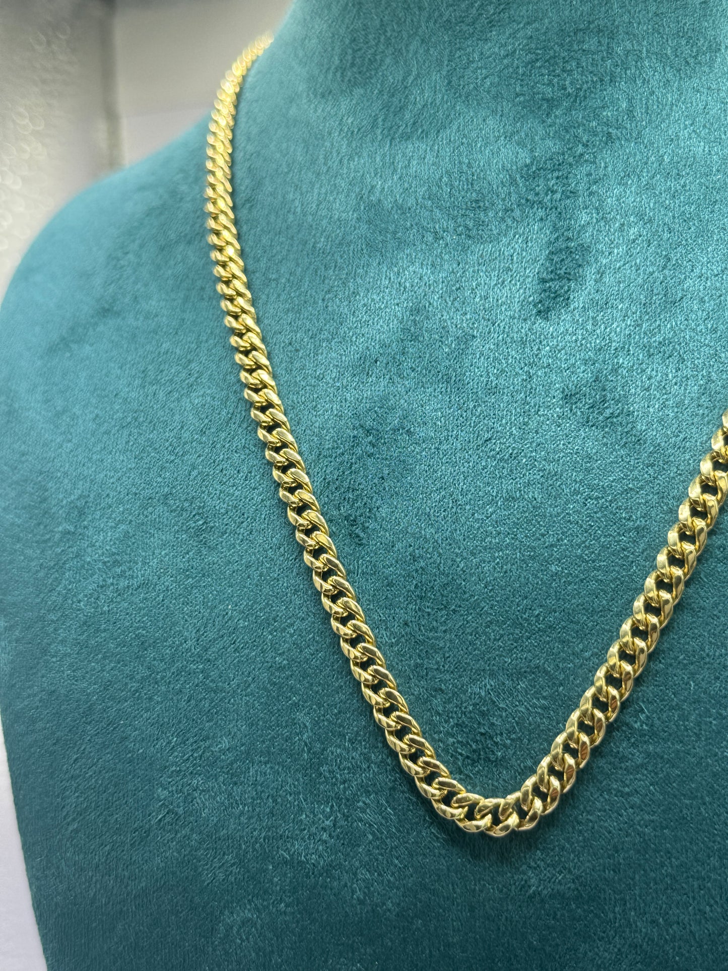 14k Gold Miami Cuban Link Chain – Elegant Women’s 16”inch