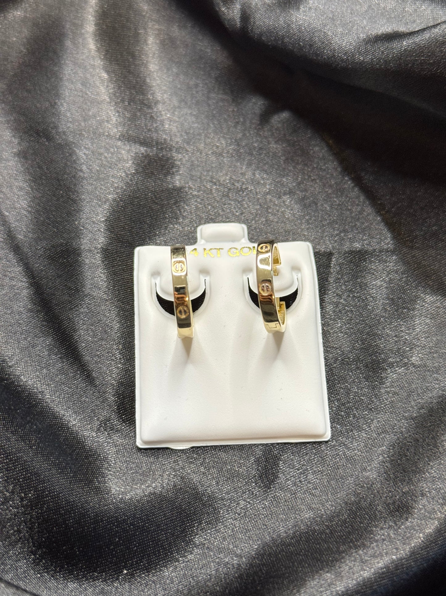 14k gold love hoop earrings for women