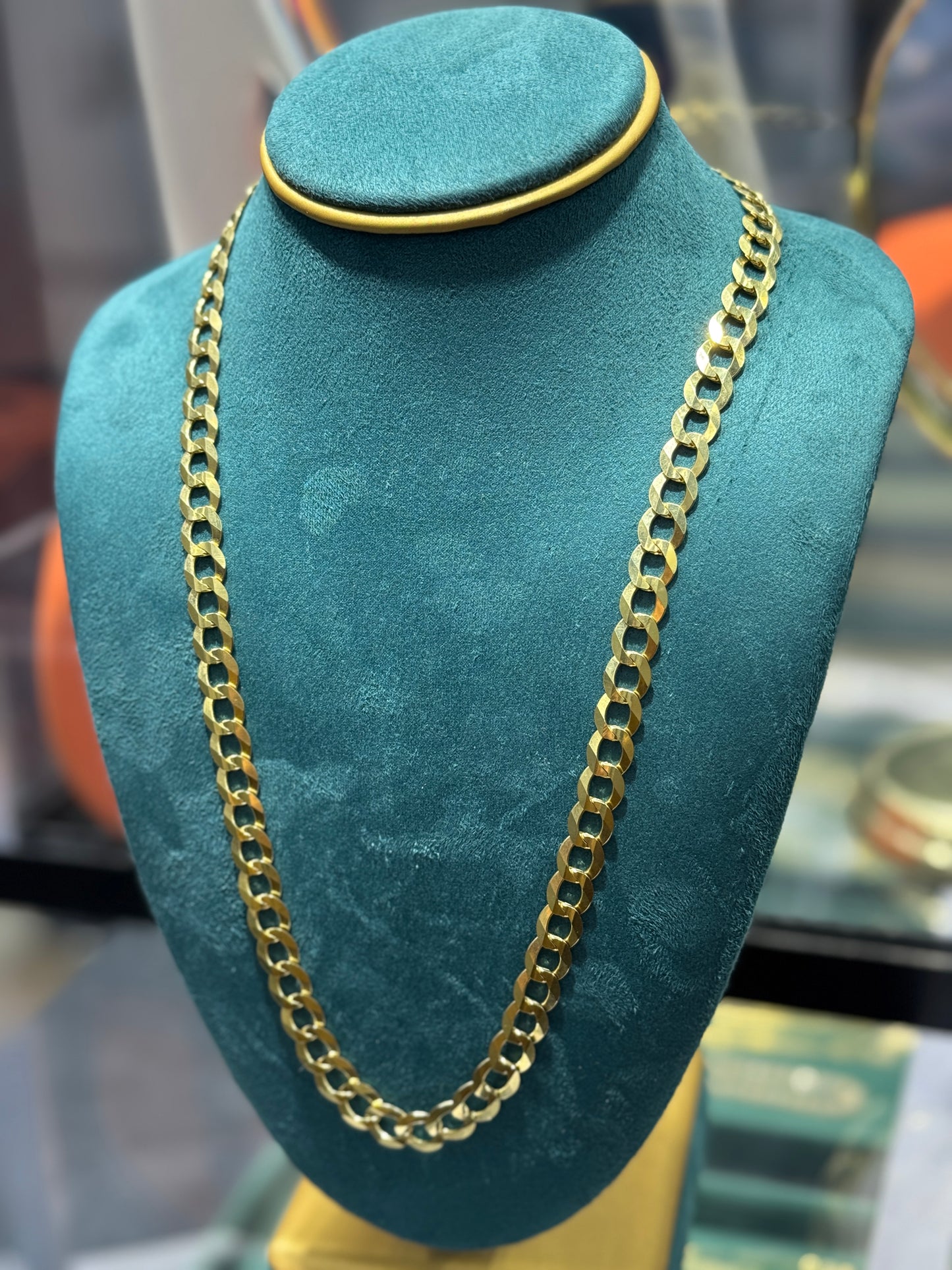 14k gold curb link chain 24” inch long