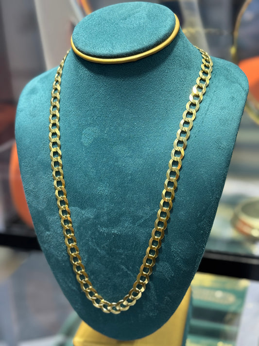 14k gold curb link chain 24” inch long