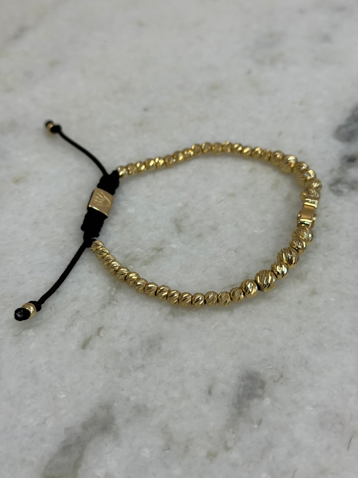 14K Gold Bead Bracelet 7” inch bracelet