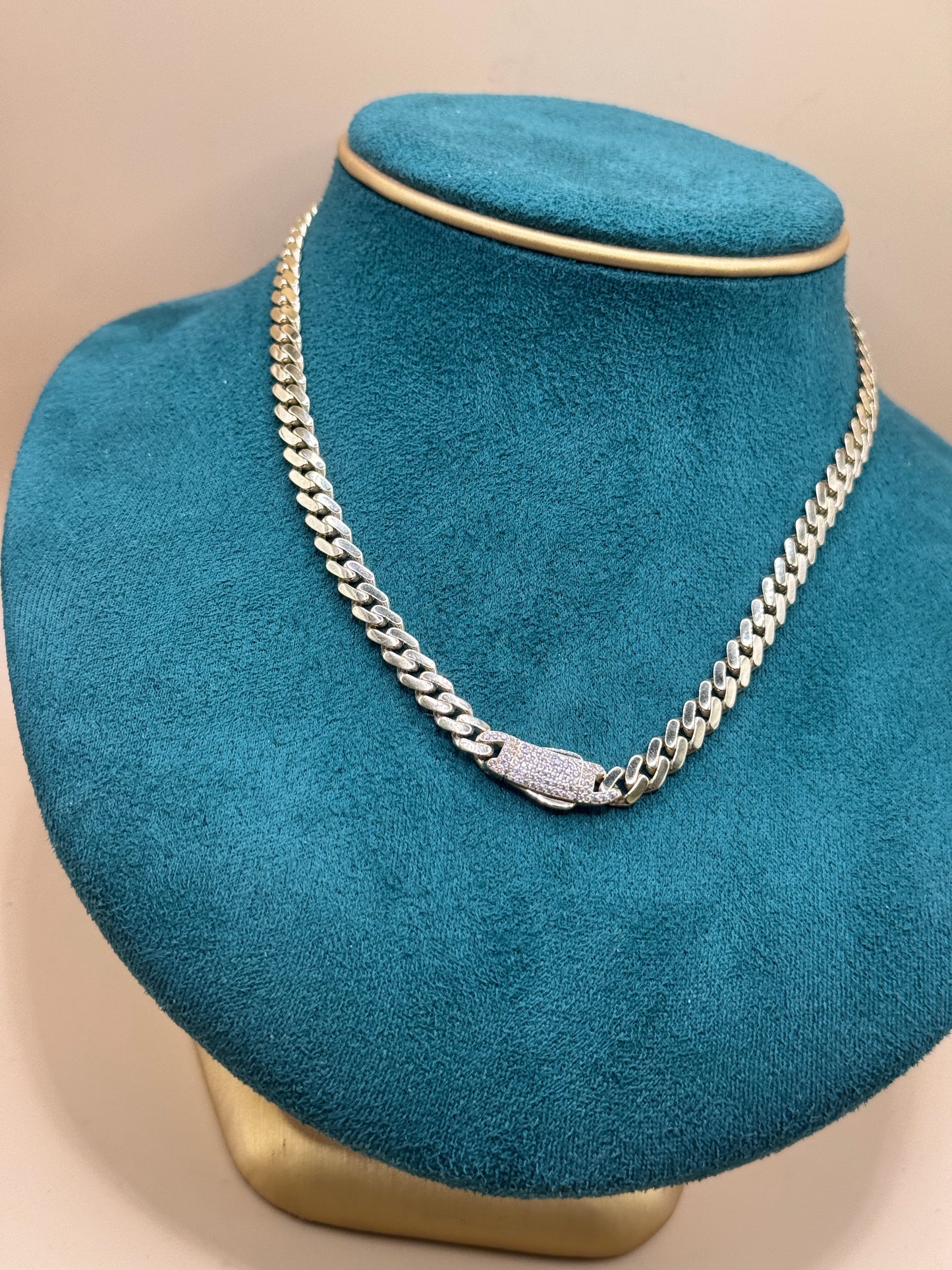 14K Gold Choker Necklace 16” with CZ Lock Pendant – Dainty Gold Necklace for Women, Real Gold Jewelry Gift