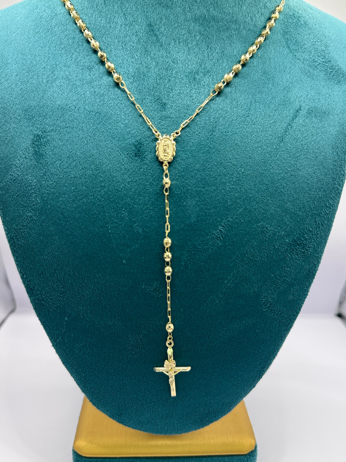 14K Gold Rosary Necklace – Faith in Style unisex