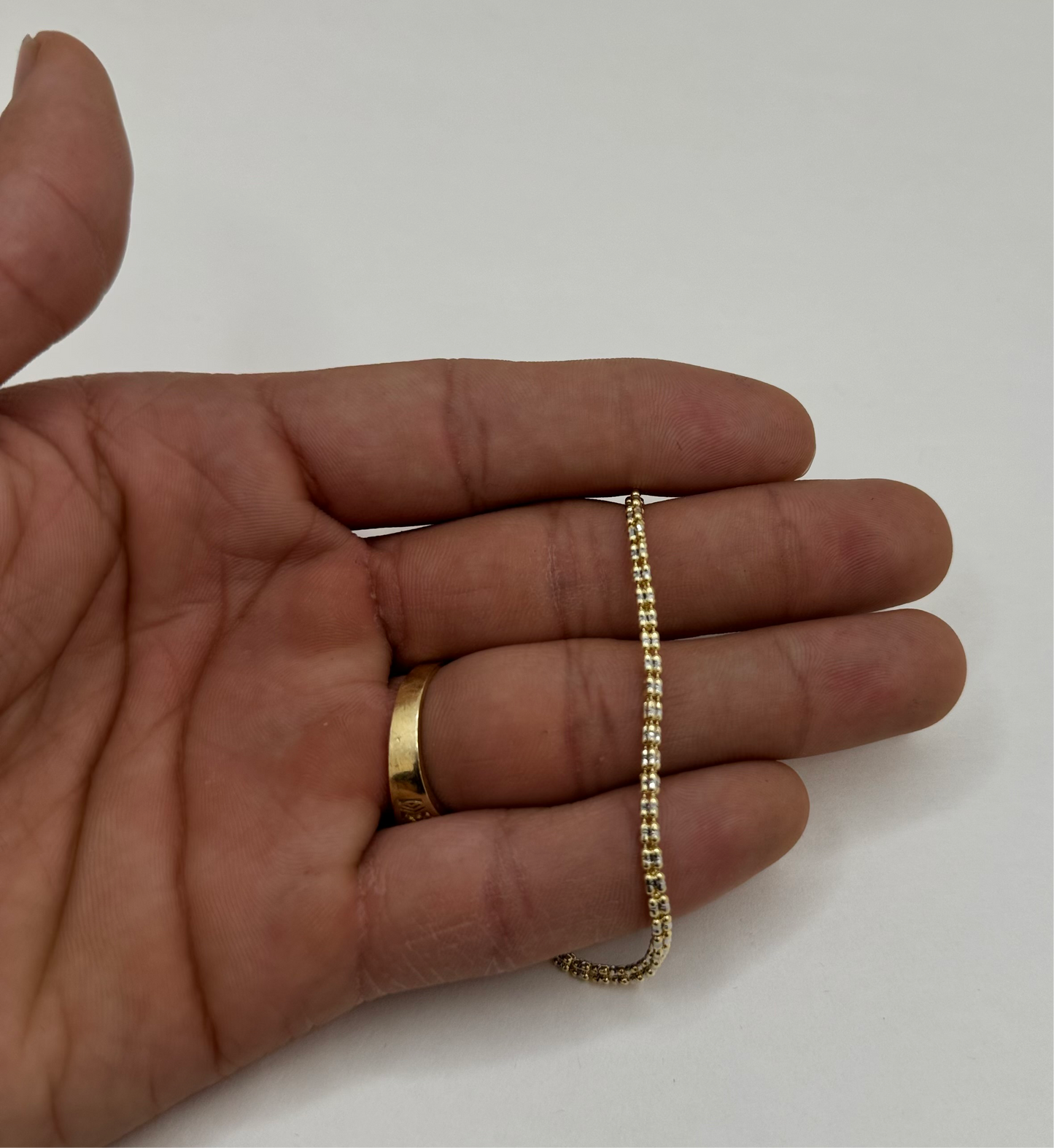 14k gold Ice bracelet unisex