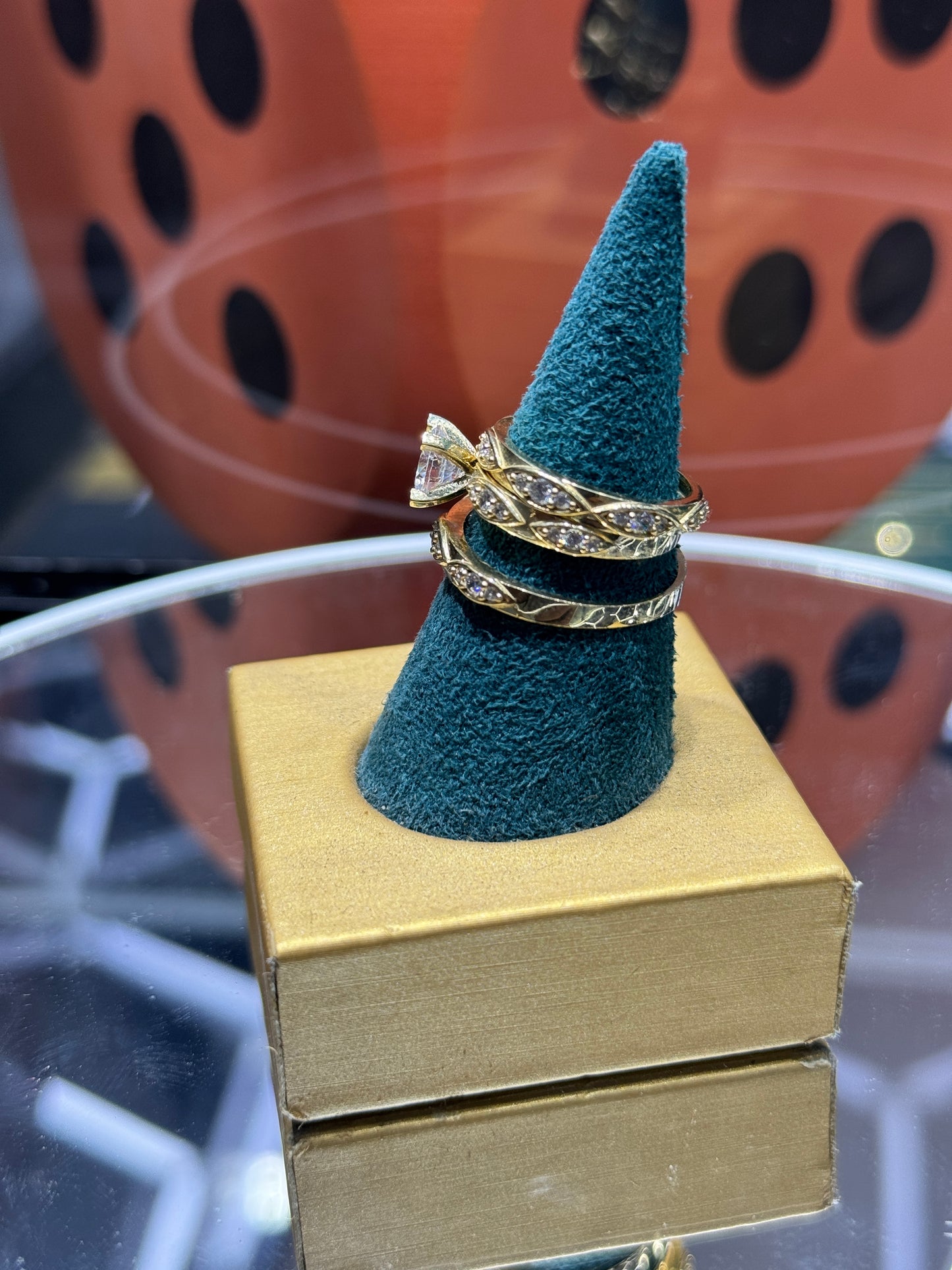 Trio ZC Wedding Ring Set  Love in 14K Gold