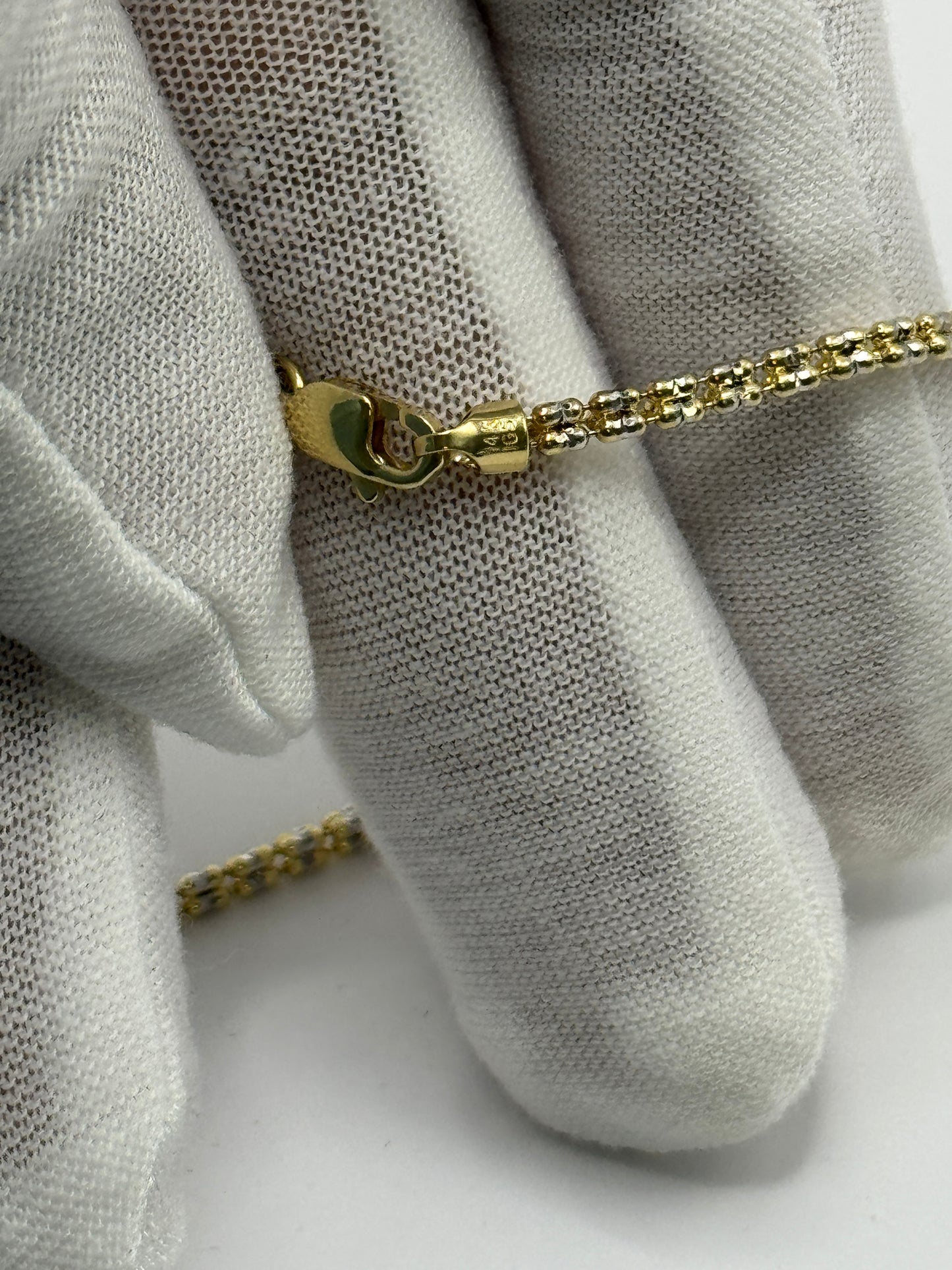 14k gold ice bracelet for women 8” long