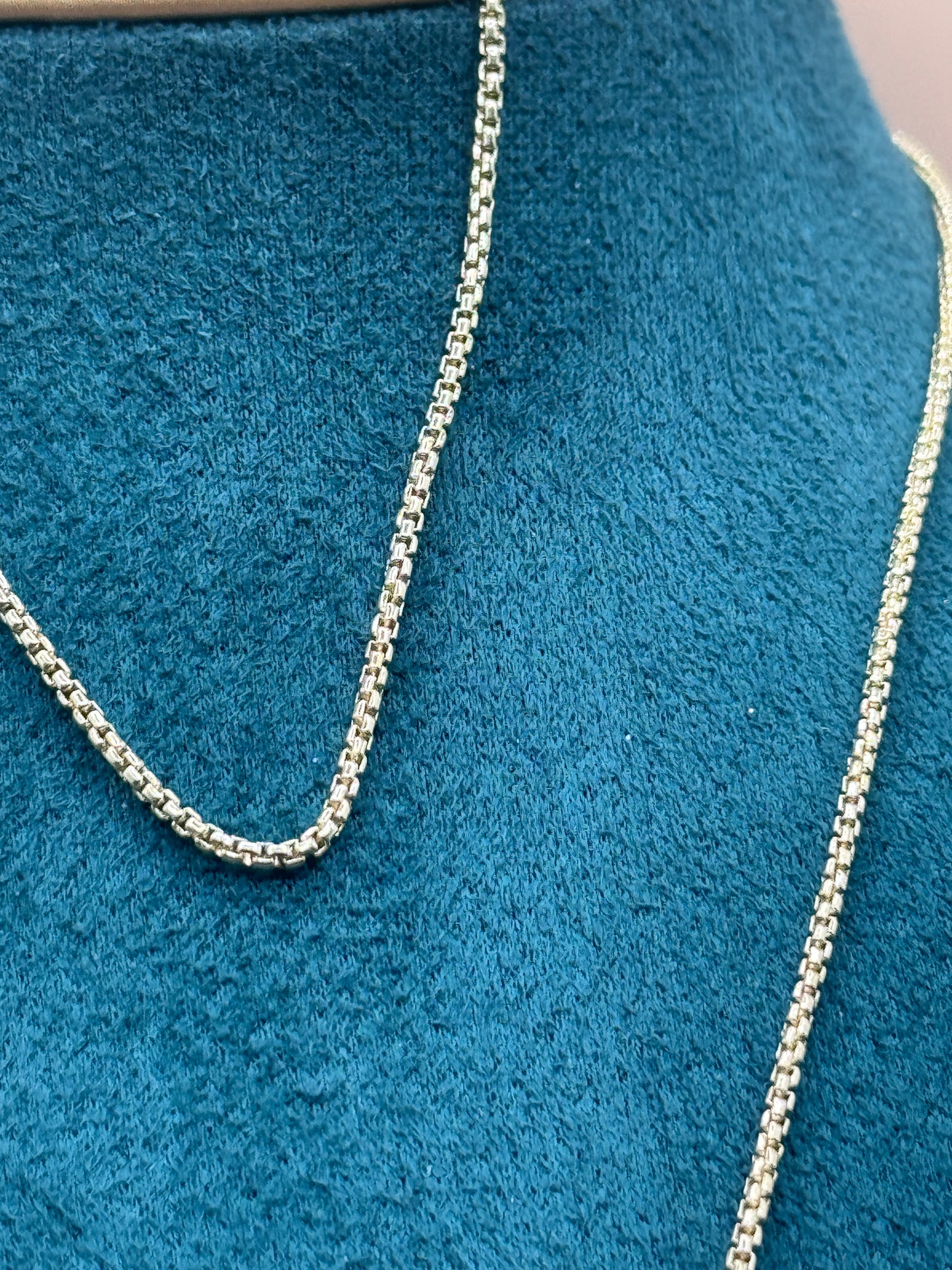 14K Gold Round Box Chain Set – 18” Necklace & 8” Bracelet Unisex, Matching Gold Jewelry Set