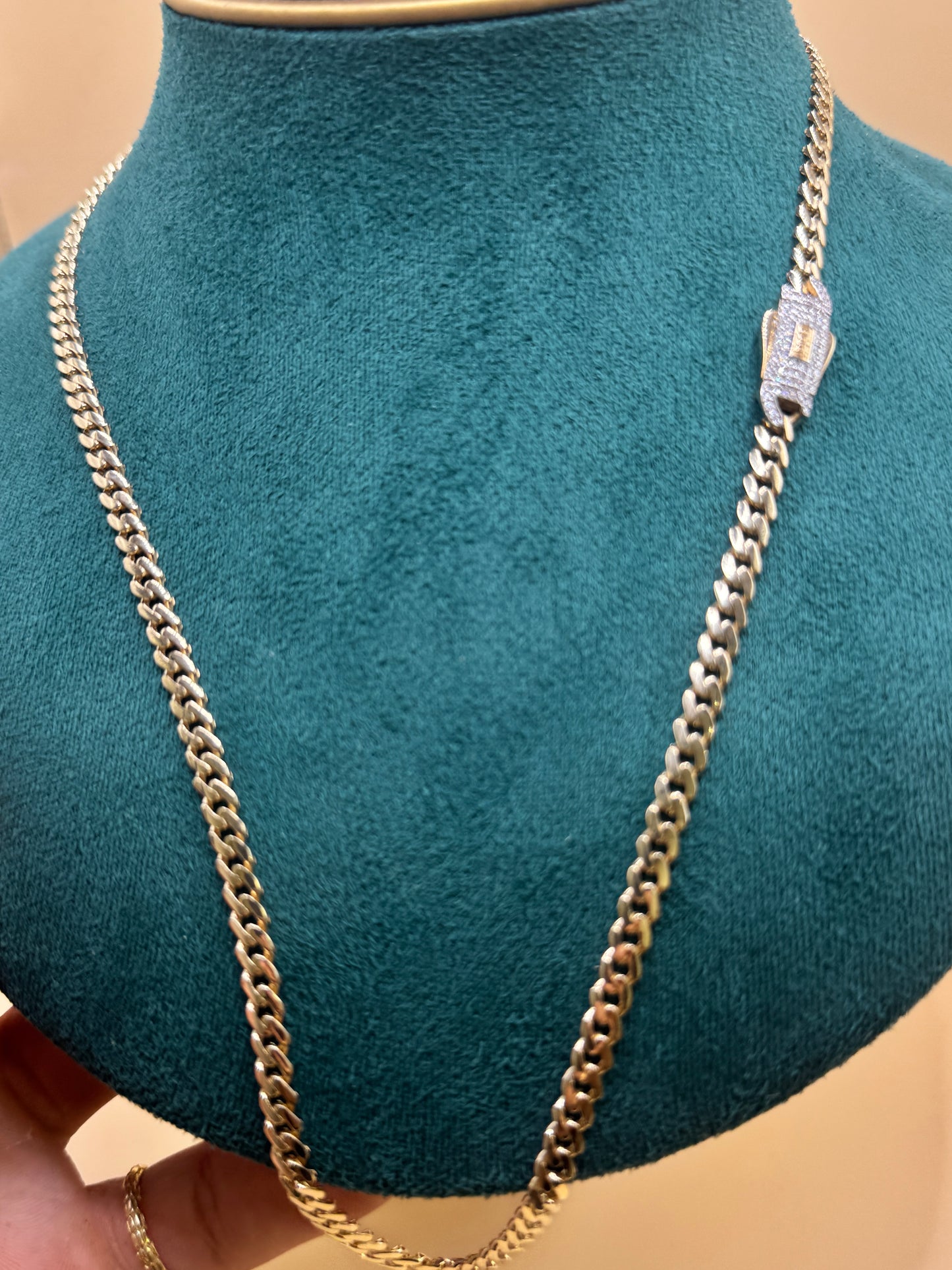 14K Gold Cuban Link Chain 22” 2.5mm – Solid Gold Necklace for Men, Real Gold Chain, Everyday Jewelry