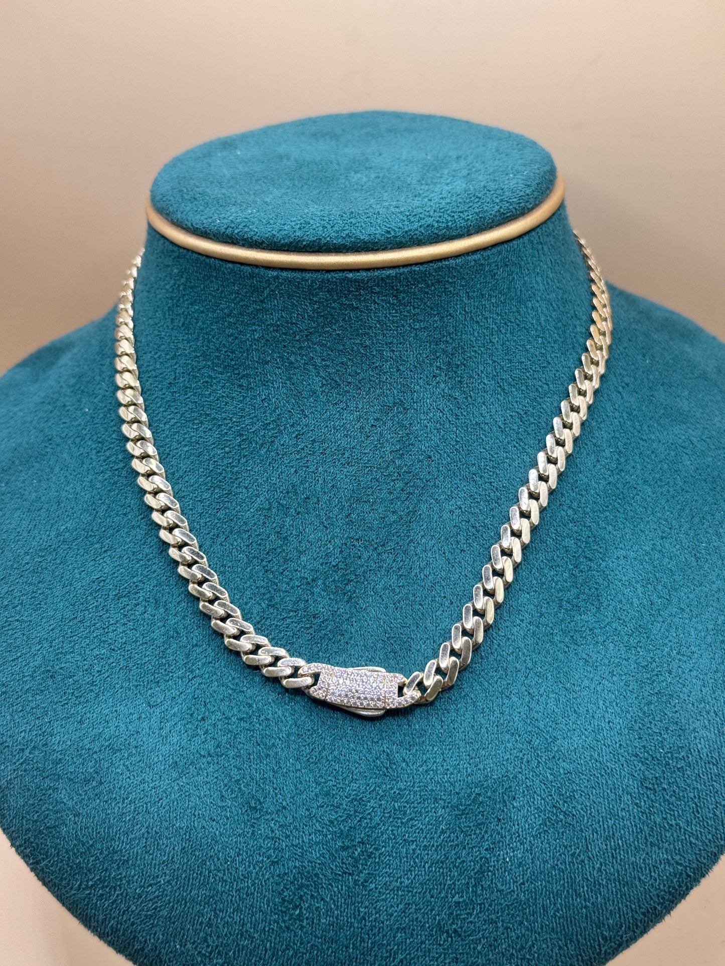 14K Gold Choker Necklace 16” with CZ Lock Pendant – Dainty Gold Necklace for Women, Real Gold Jewelry Gift