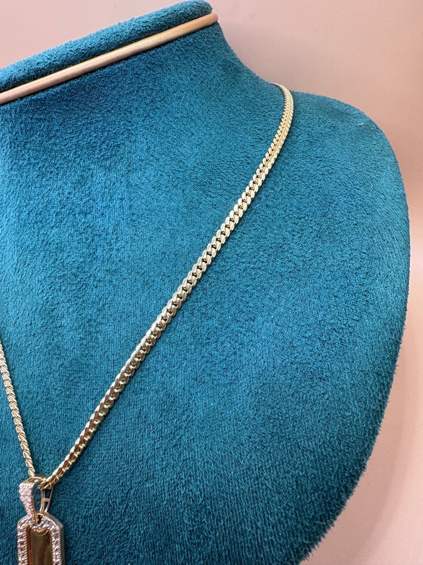 14K Gold Cuban Link Chain 18” Solid – Men’s Real Gold Chain 14–18g, Medium Thick Necklace