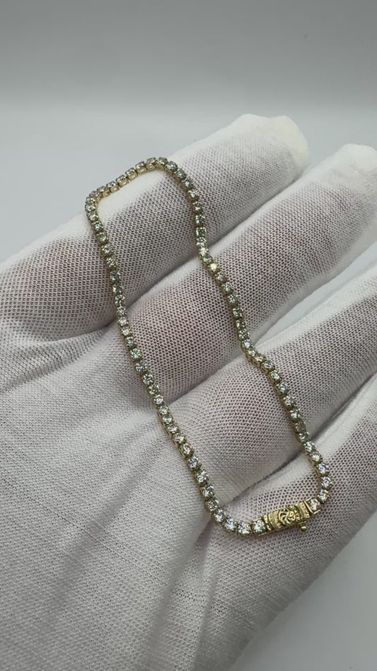 14k gold tennis bracelet for women 8”long